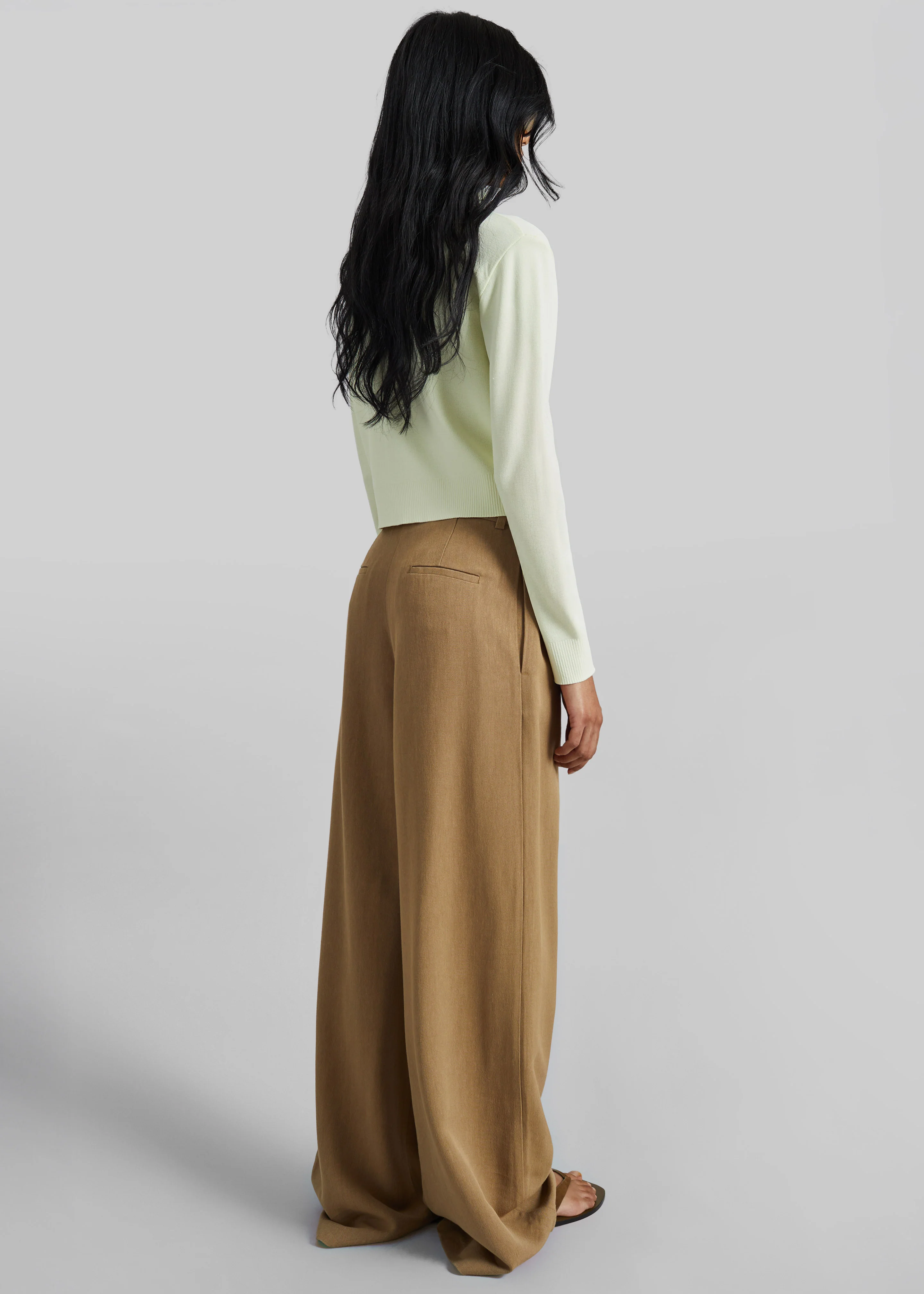 Juilly Knit Zip Cardigan - Pale Yellow - Image 5