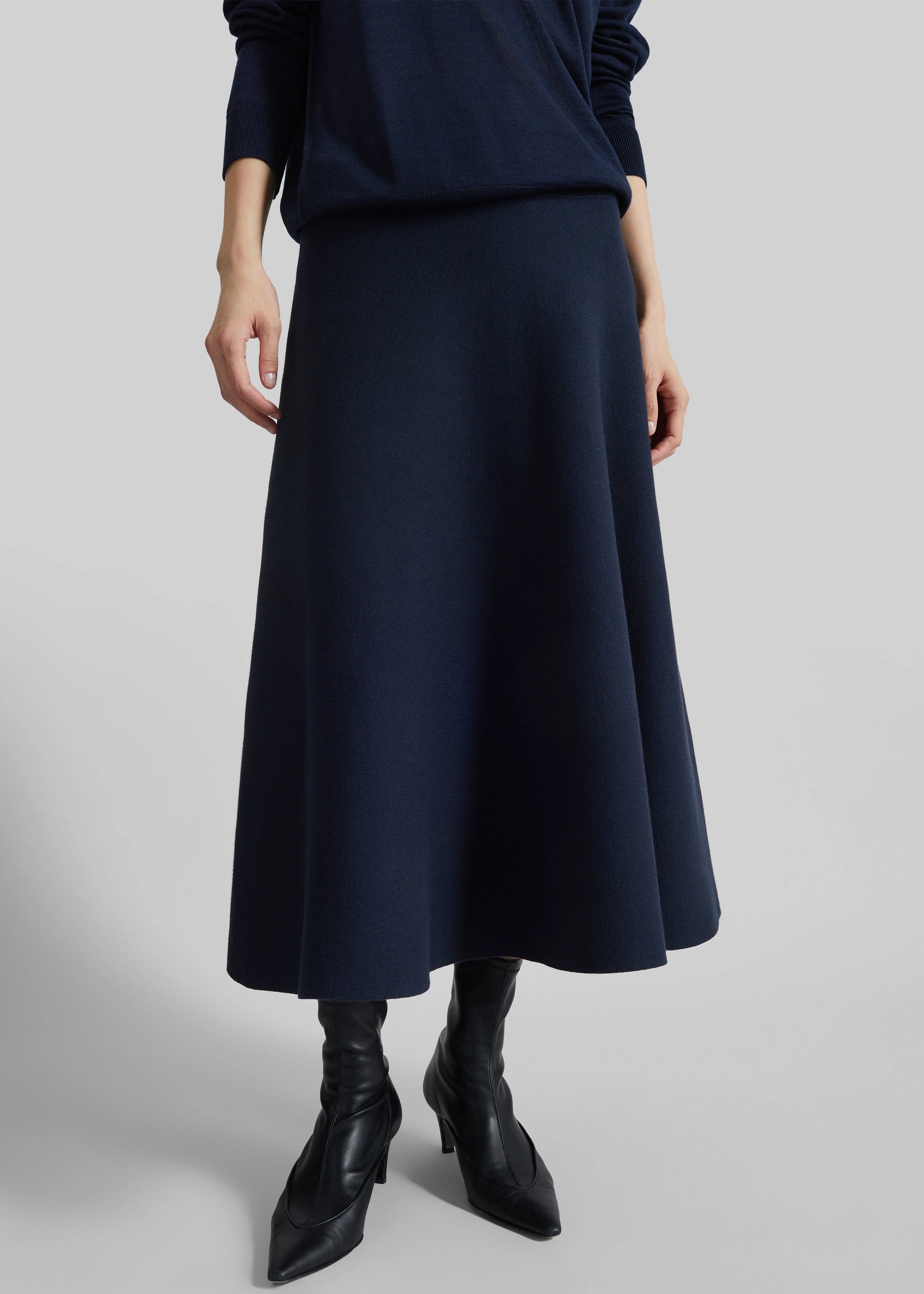 July Knit Midi Skirt - Navy - Image 6