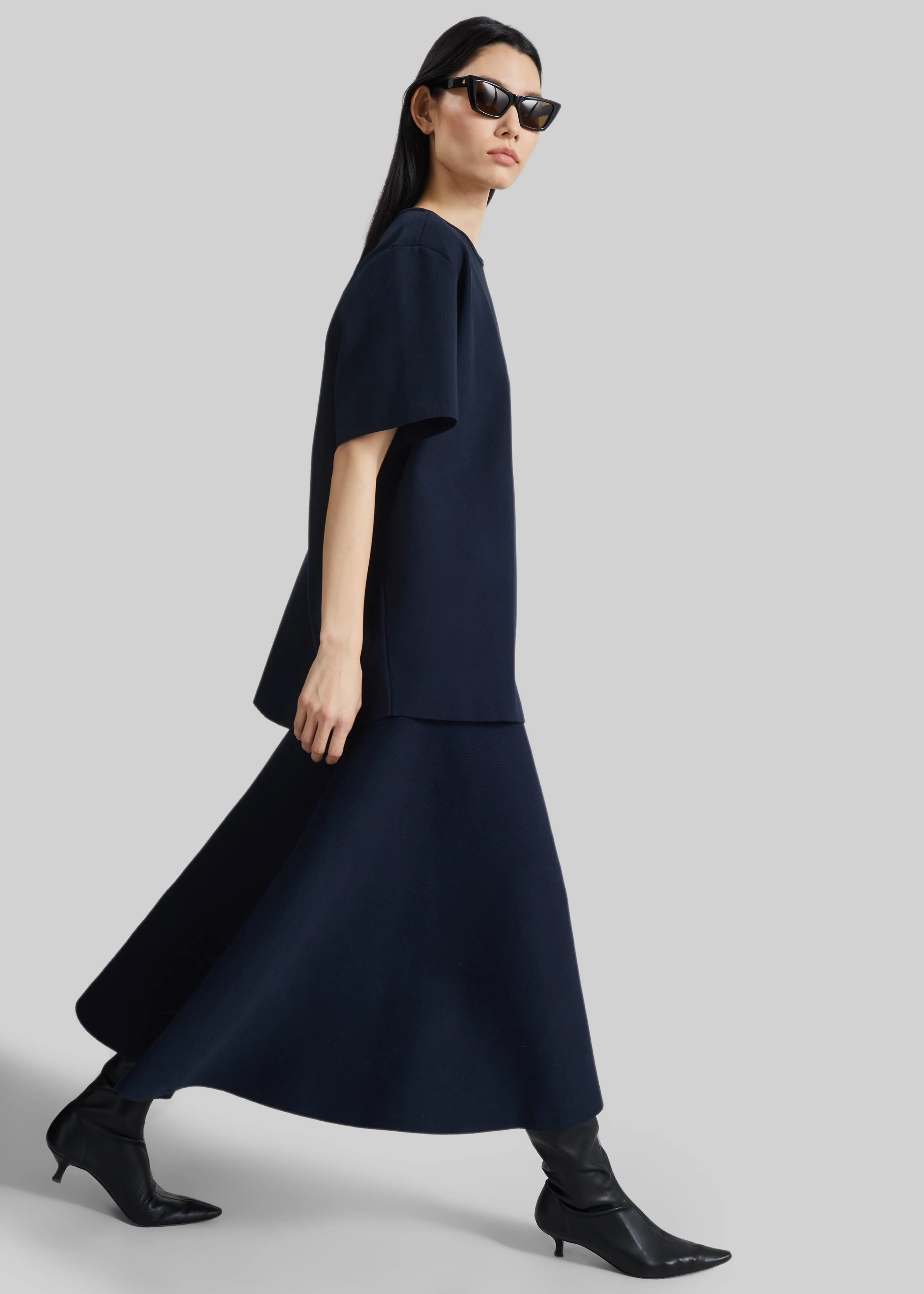 July Knit Midi Skirt - Navy - Image 9