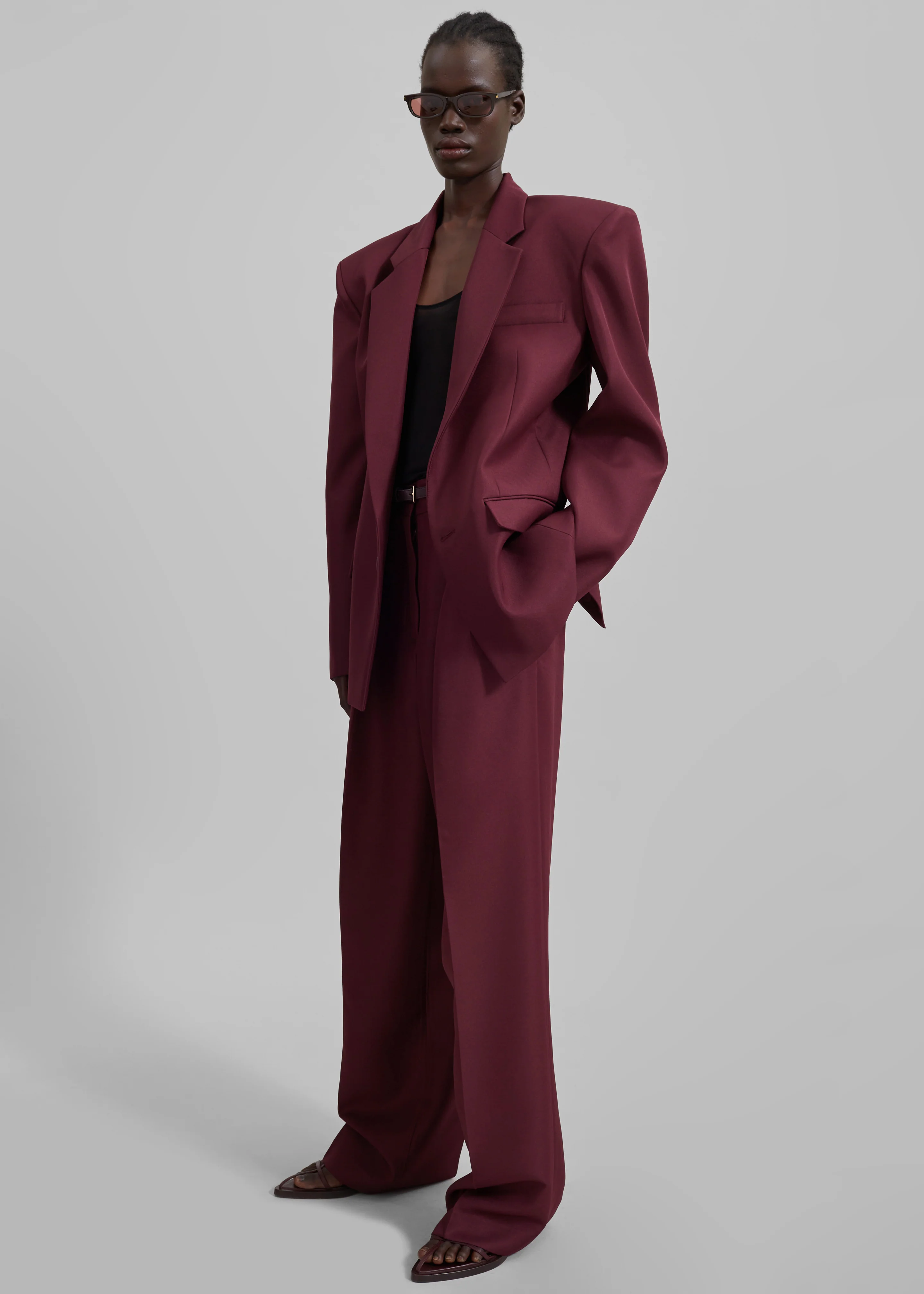Jun Blazer - Burgundy - Image 12
