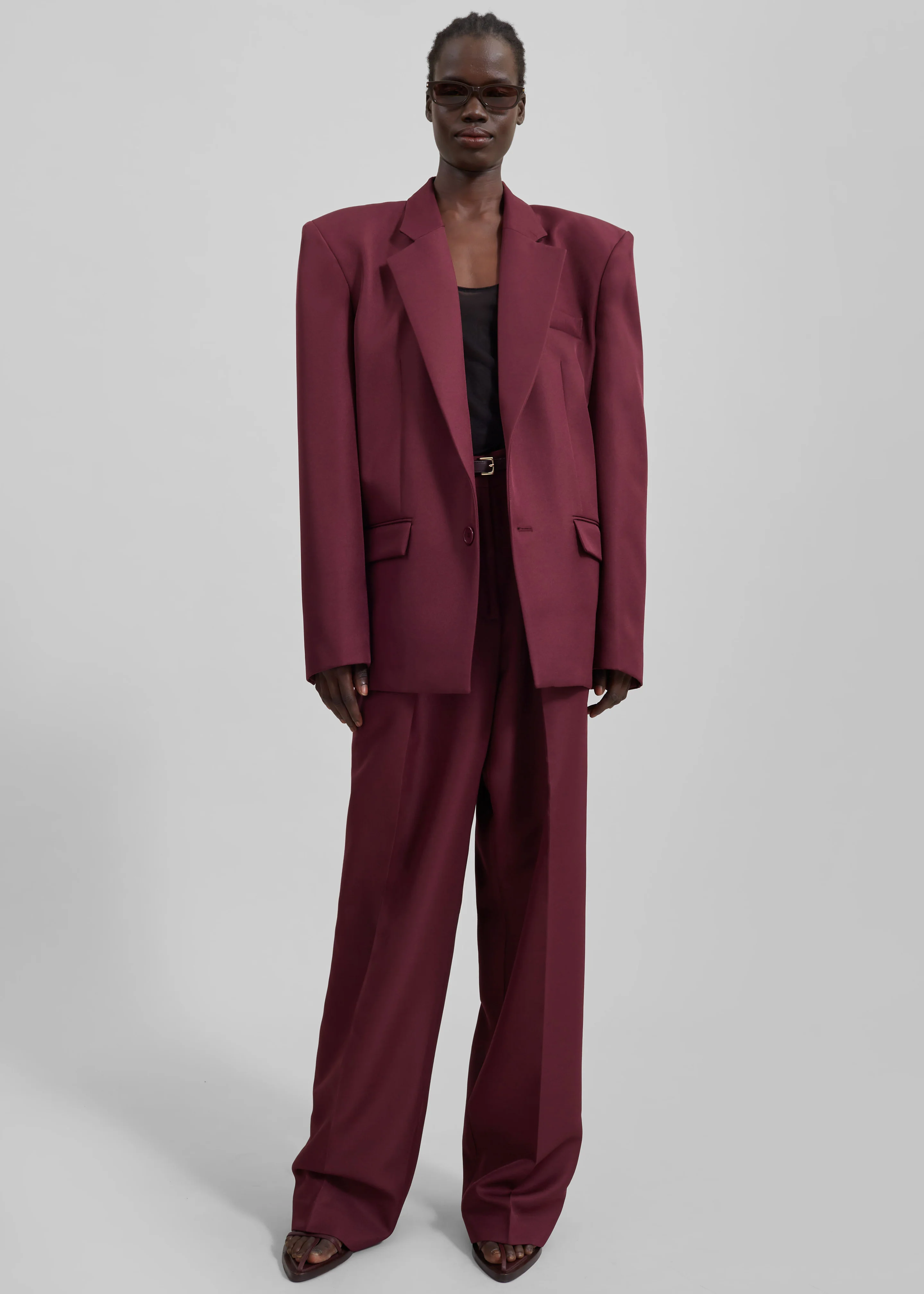 Jun Blazer - Burgundy - Image 3
