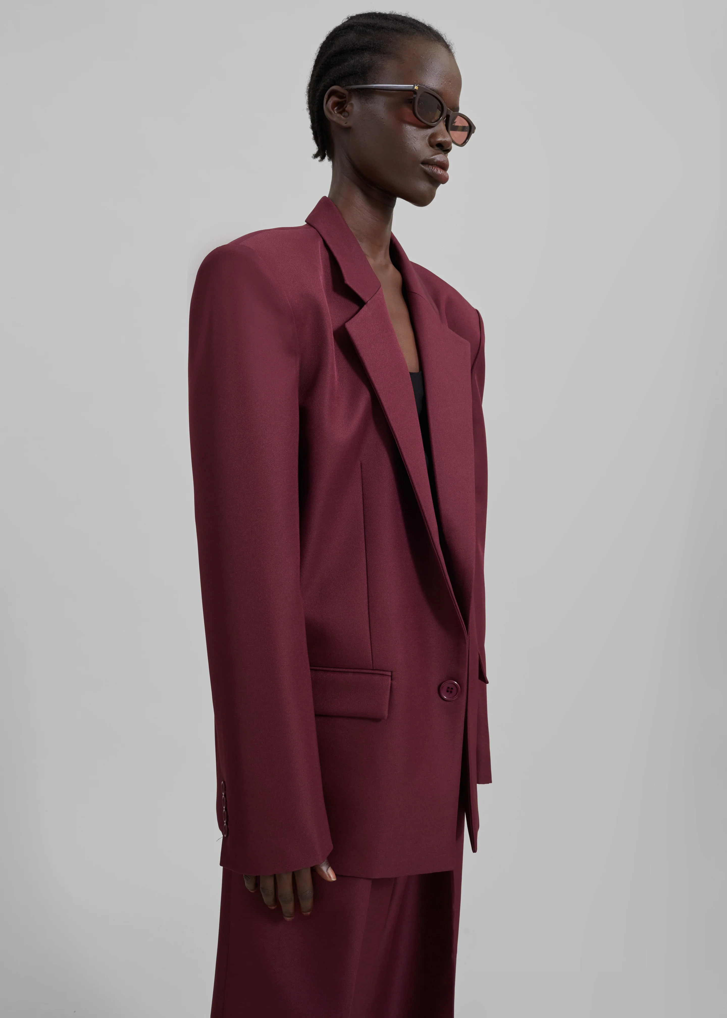Jun Blazer - Burgundy - Image 4