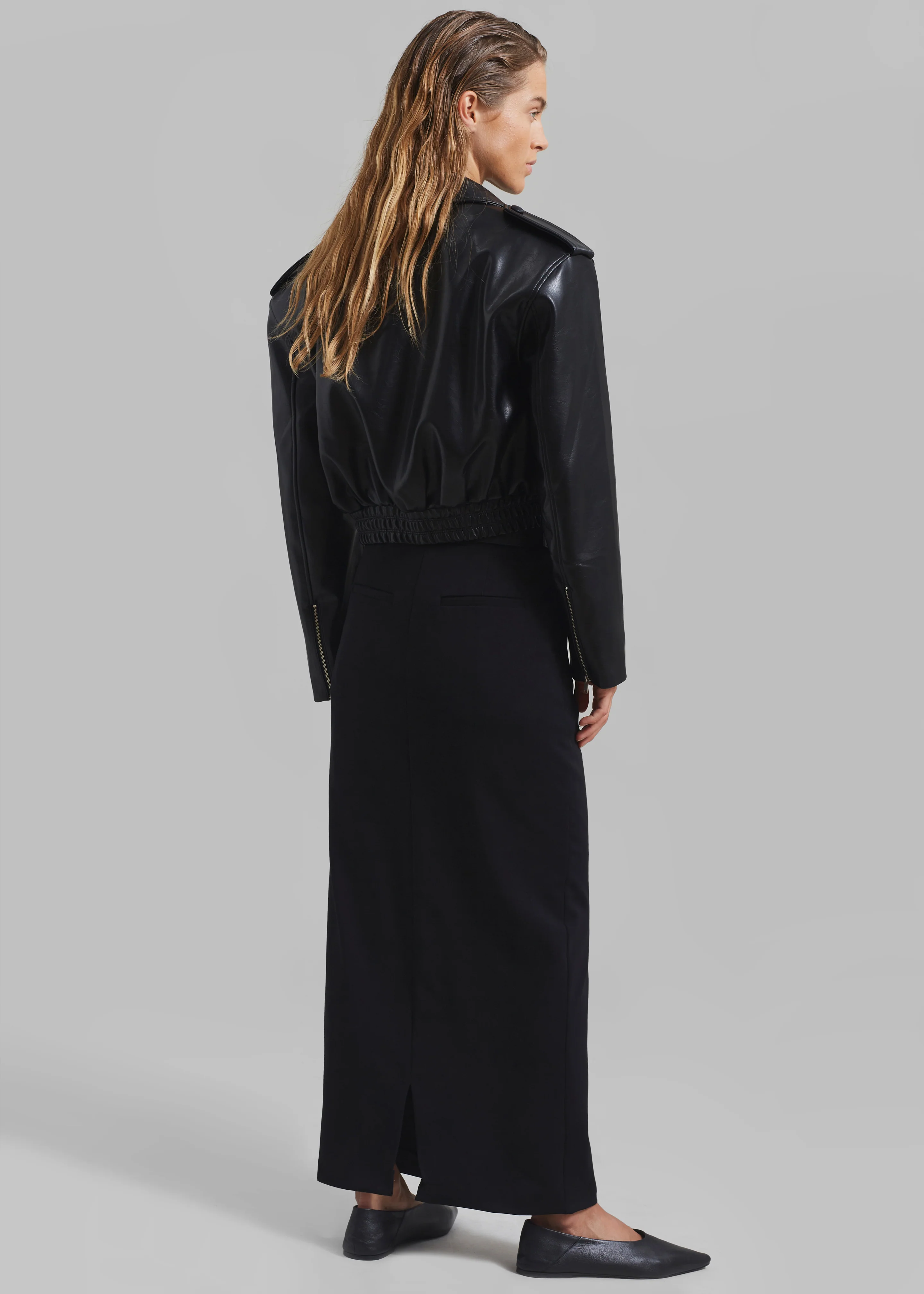 Kaia Cropped Bomber - Black - Image 9