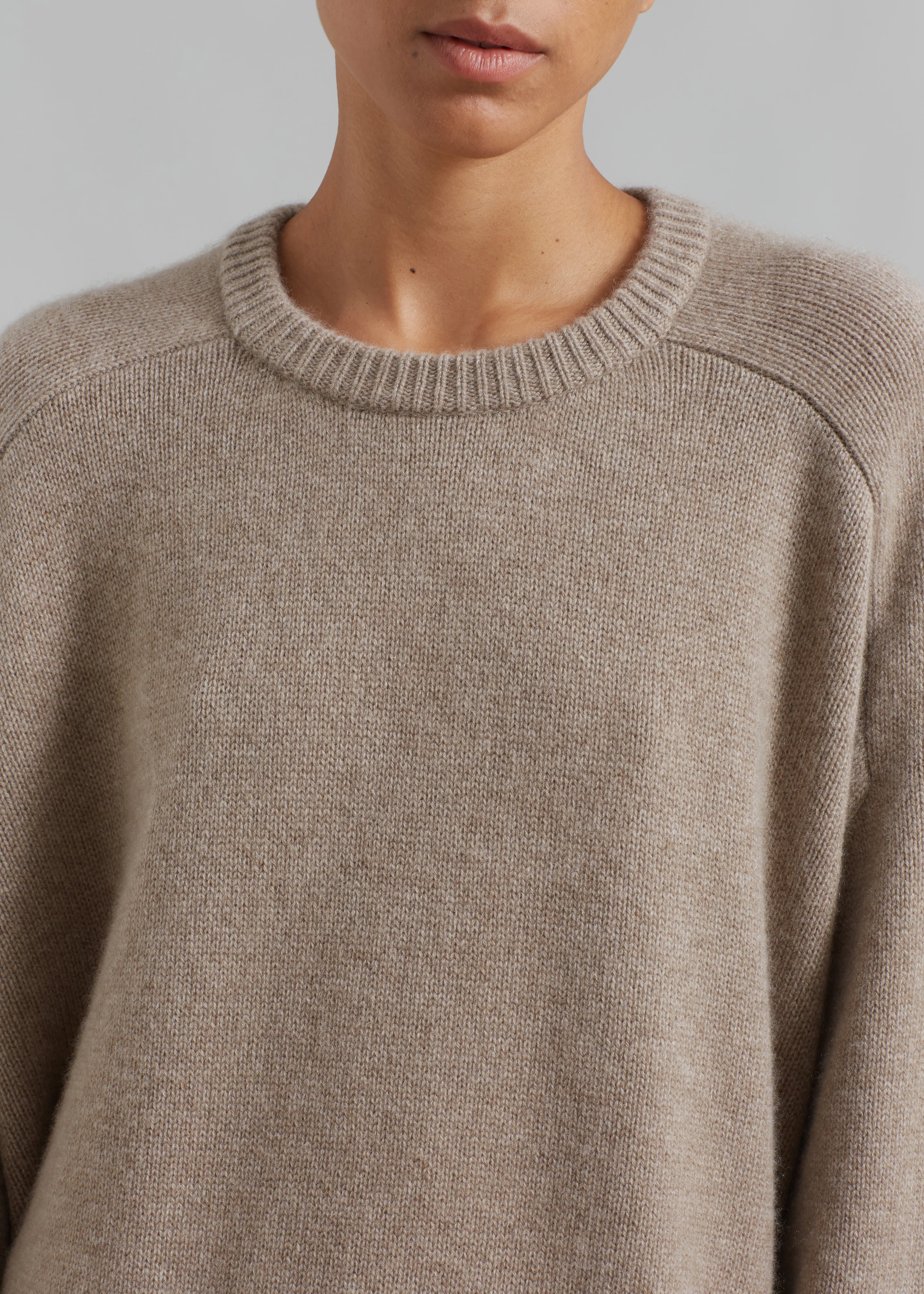 Kairon Cashmere Crewneck Sweater - Beige - Image 3