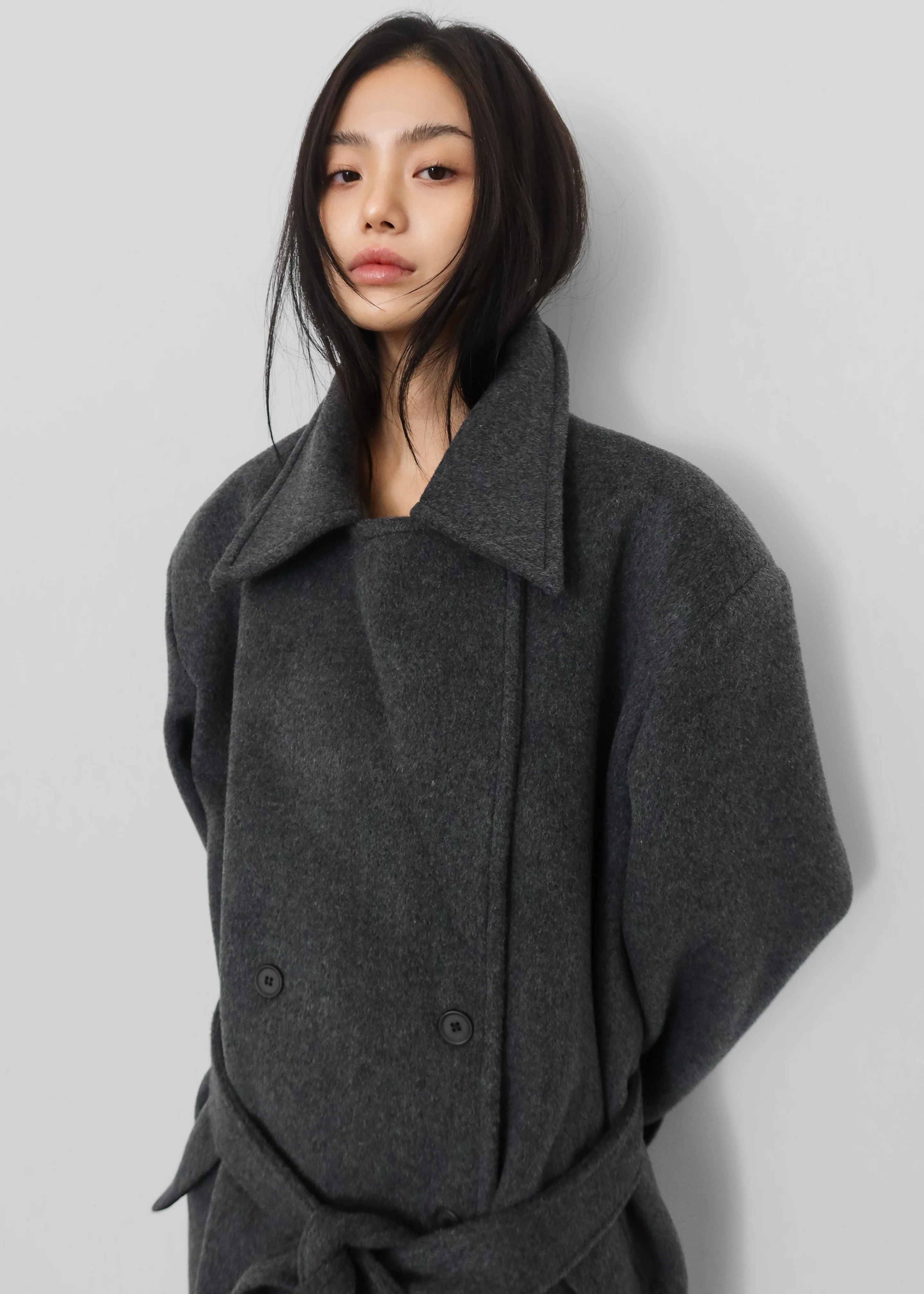 Kalmar Wool Peacoat - Grey - Image 2