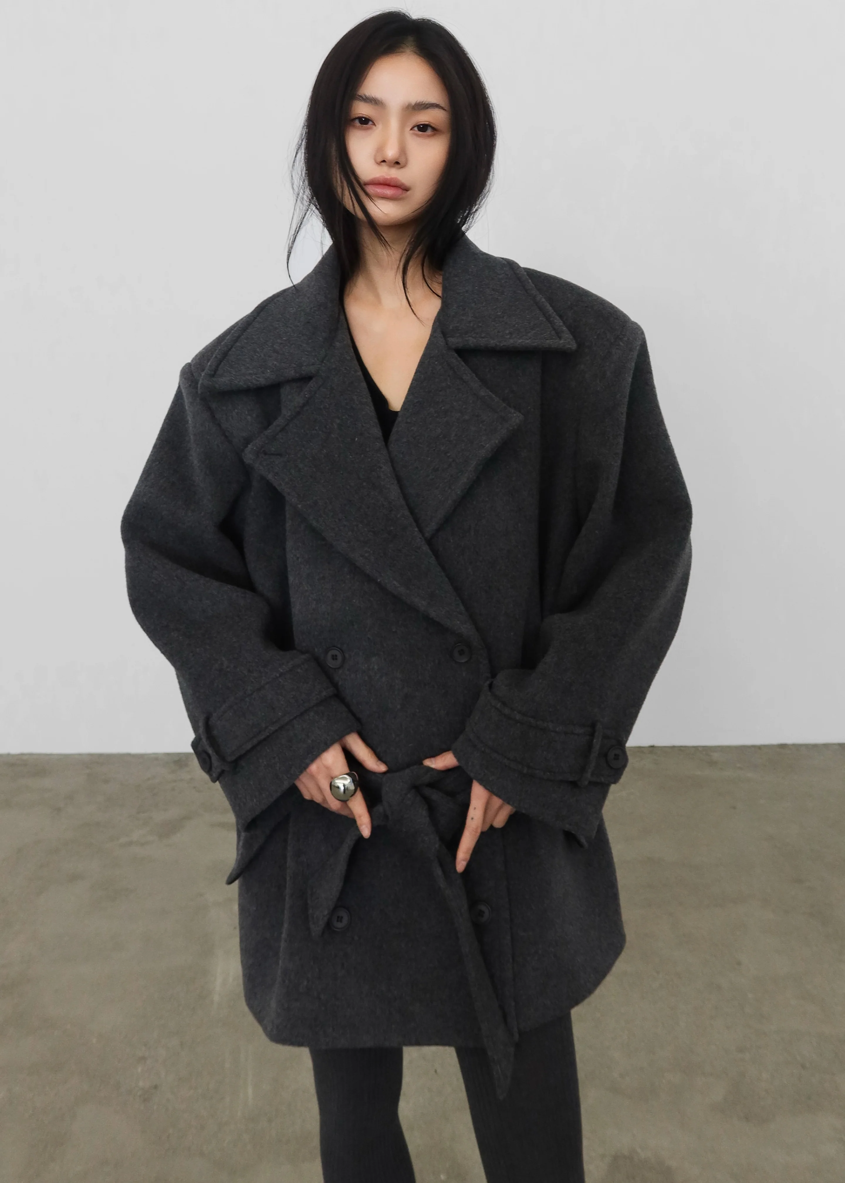 Kalmar Wool Peacoat - Grey - Image 6