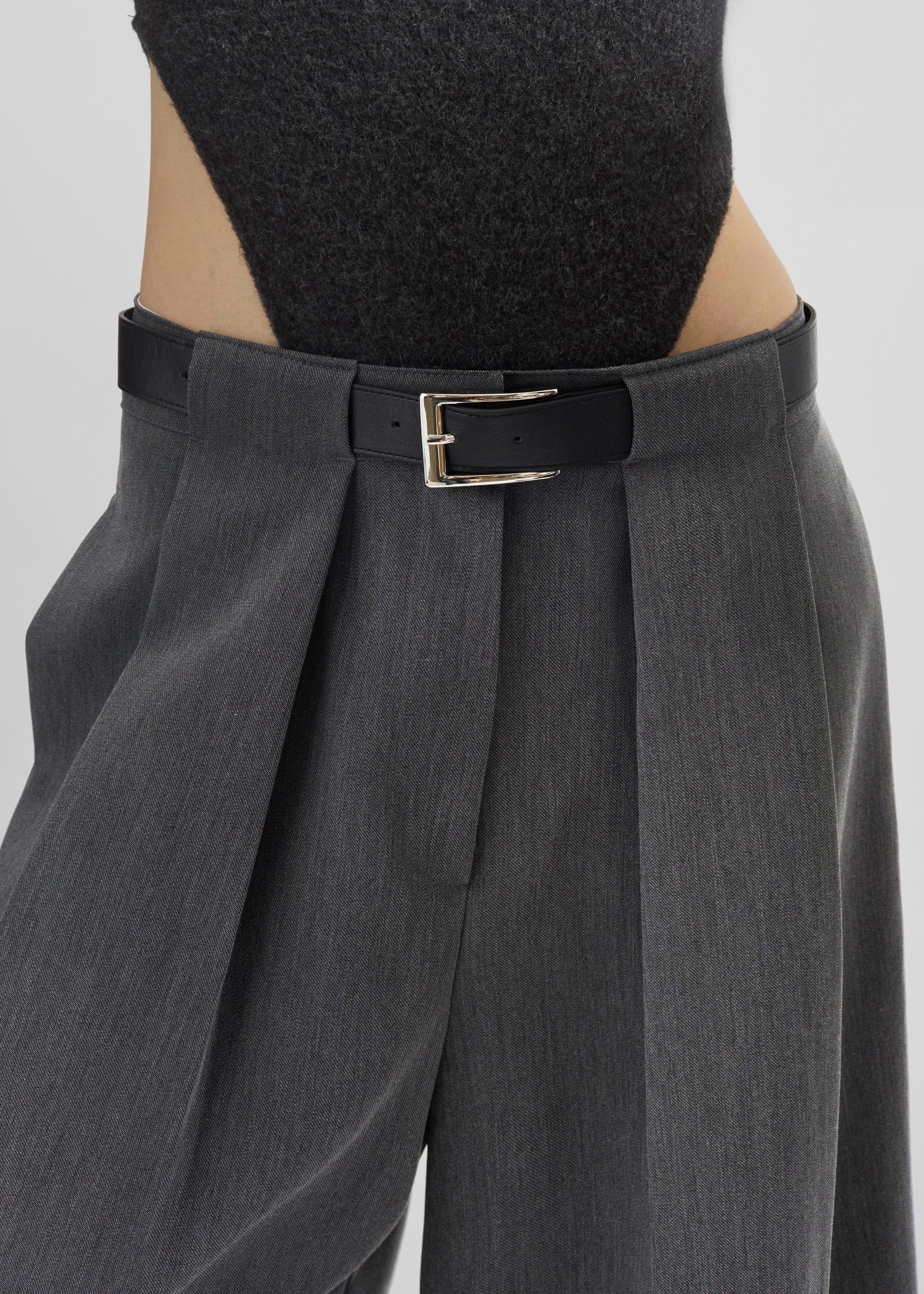 Kalvo Belted Bermuda Shorts - Dark Grey - Image 5