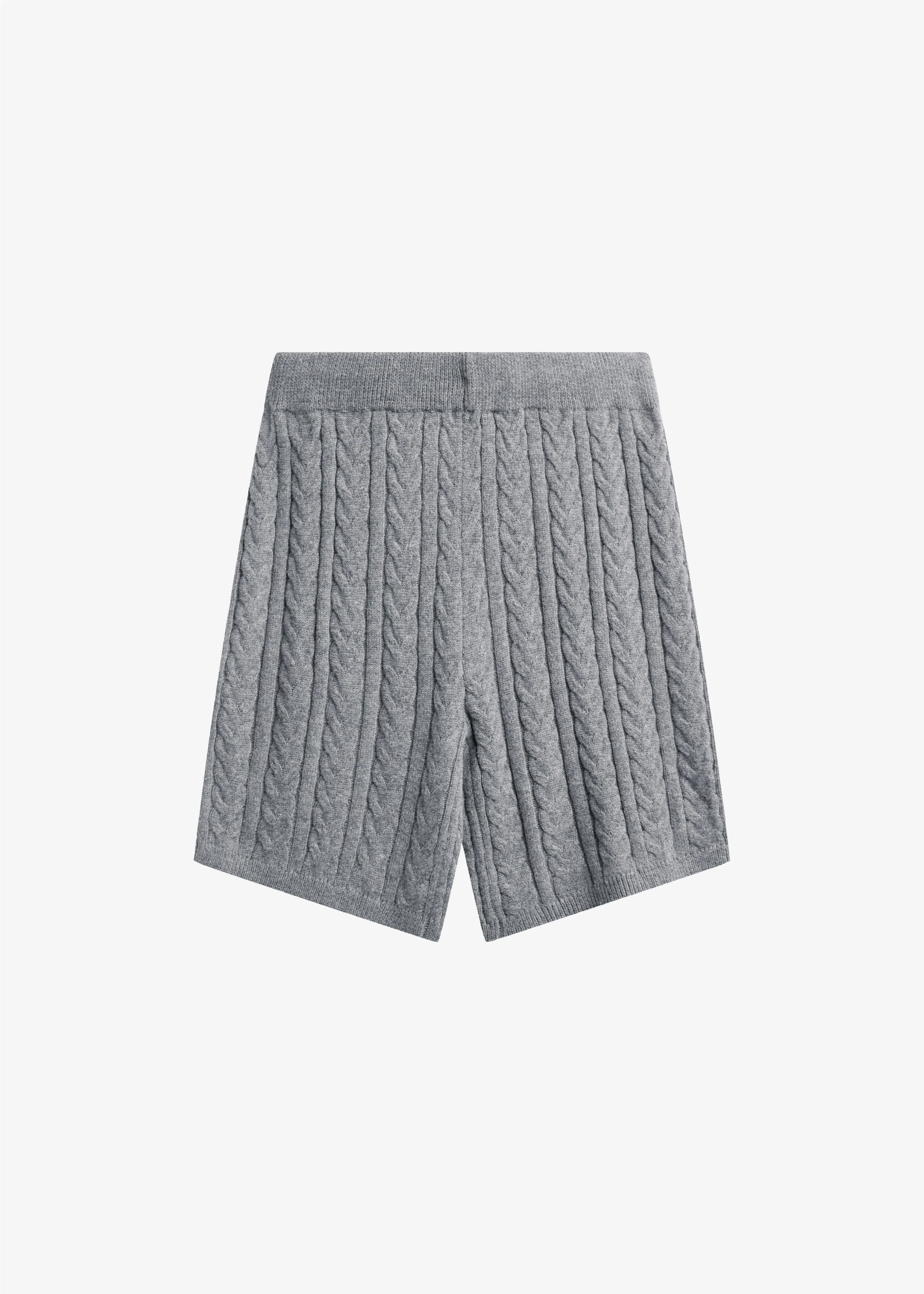 Karmoy Cable Knit Shorts - Grey - Image 7