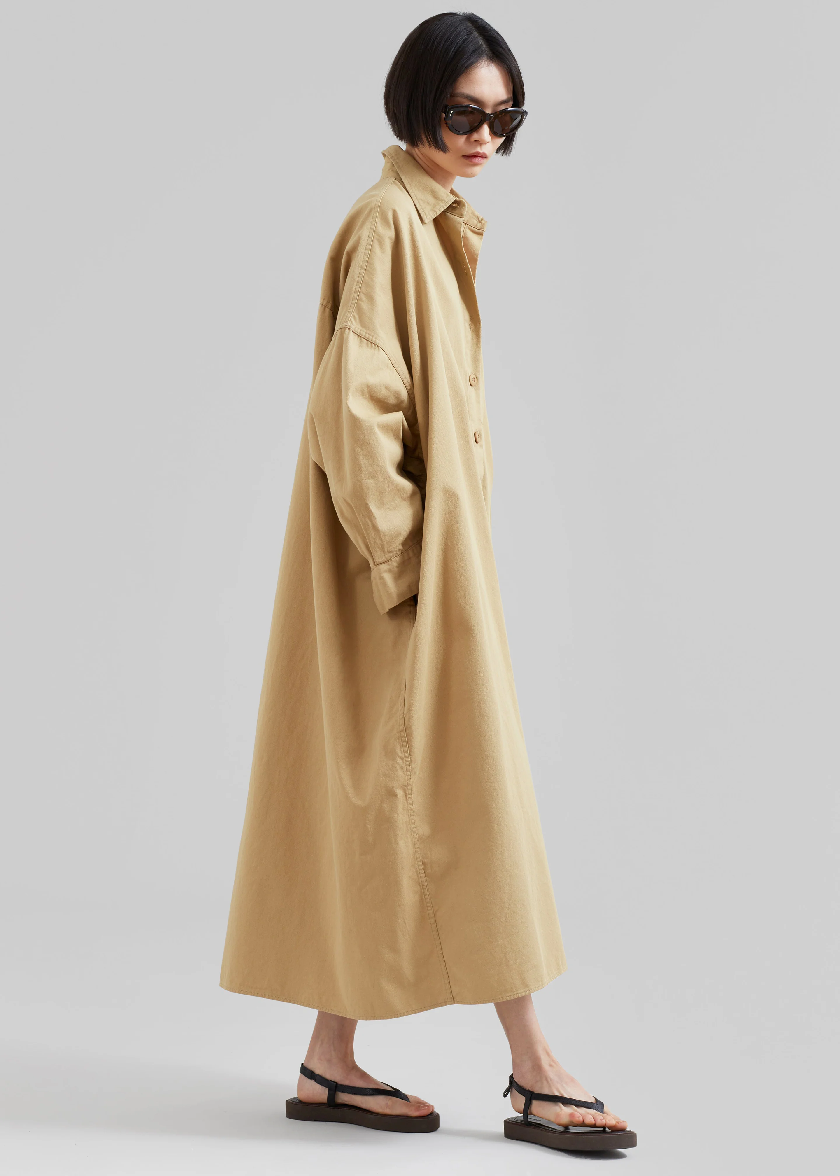 Kason Oversized Shirt Dress - Sahara - Image 6