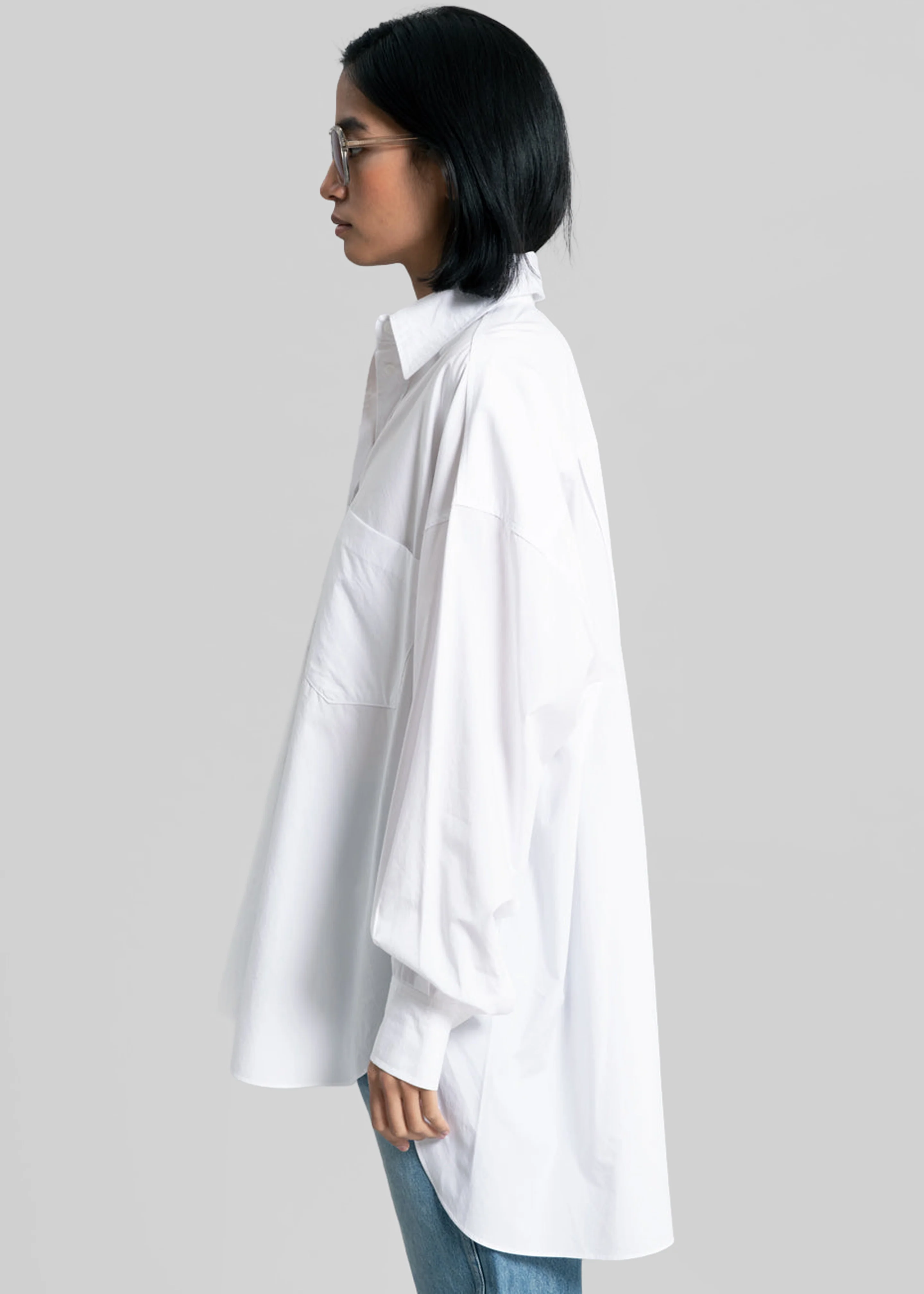 Kat Soft Oversized Shirt - White - Image 9