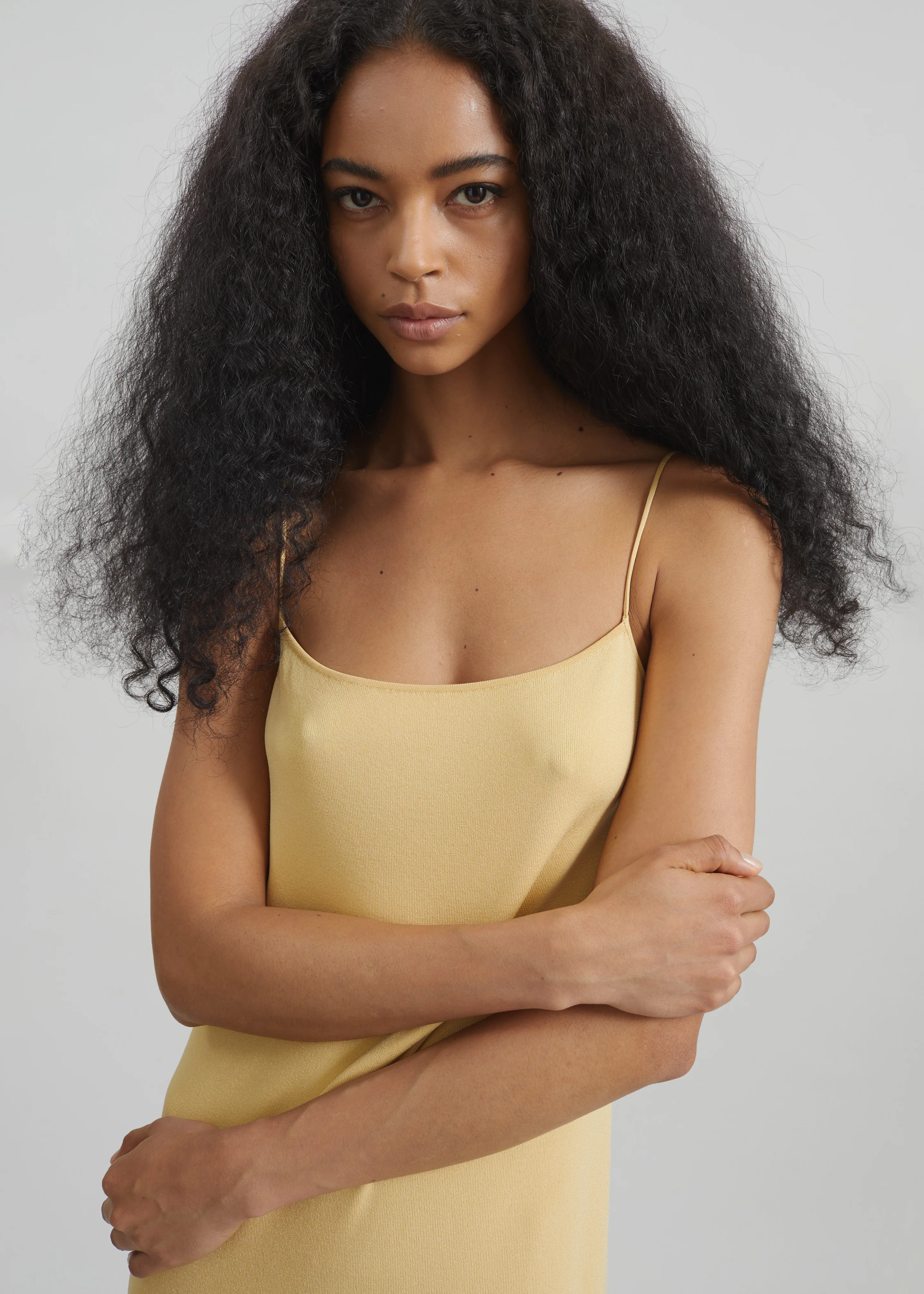 Keira Knit Midi Dress - Yellow - Image 3