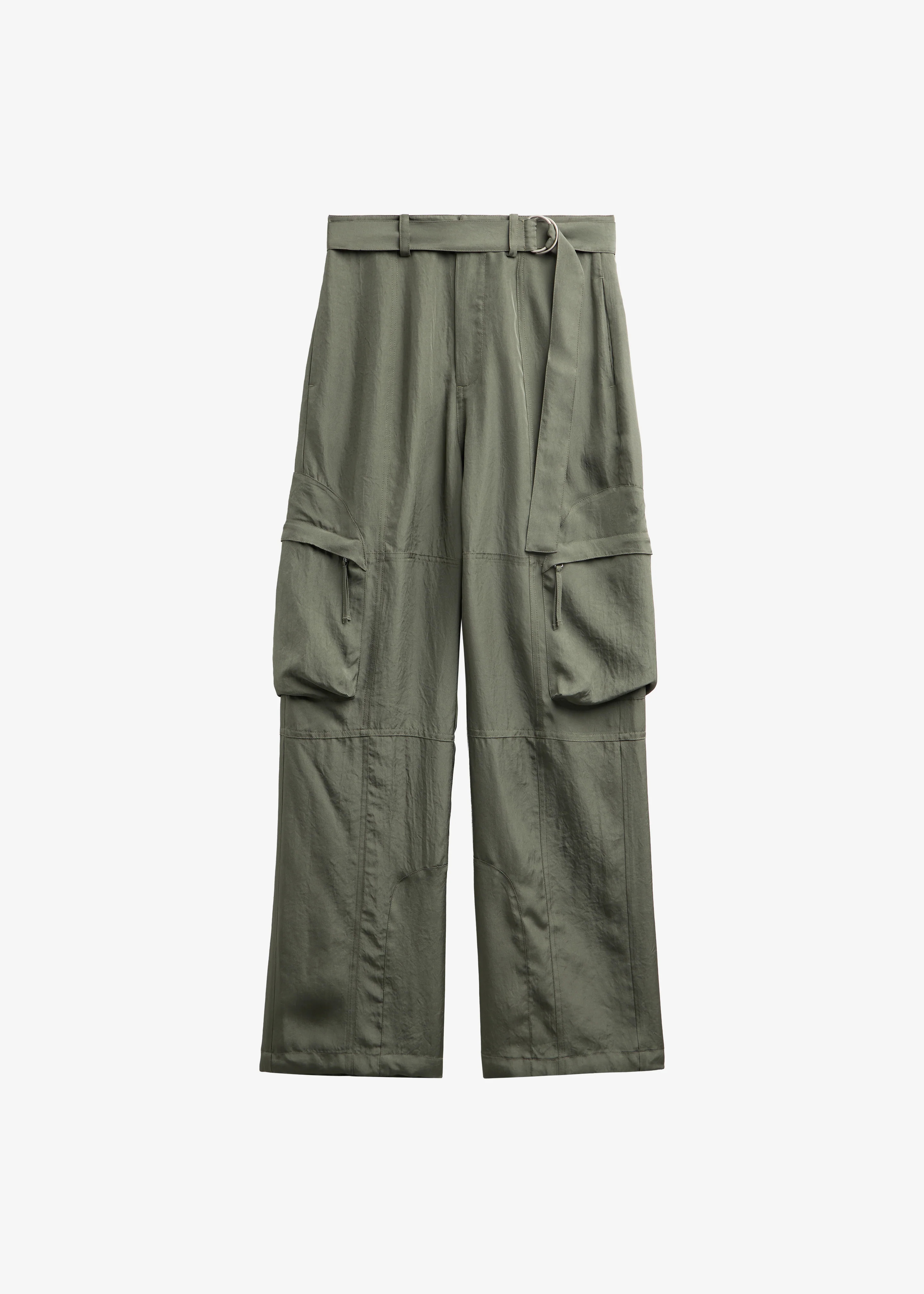 Kelly Fluid Cargo Pants - Moss Green - Image 8