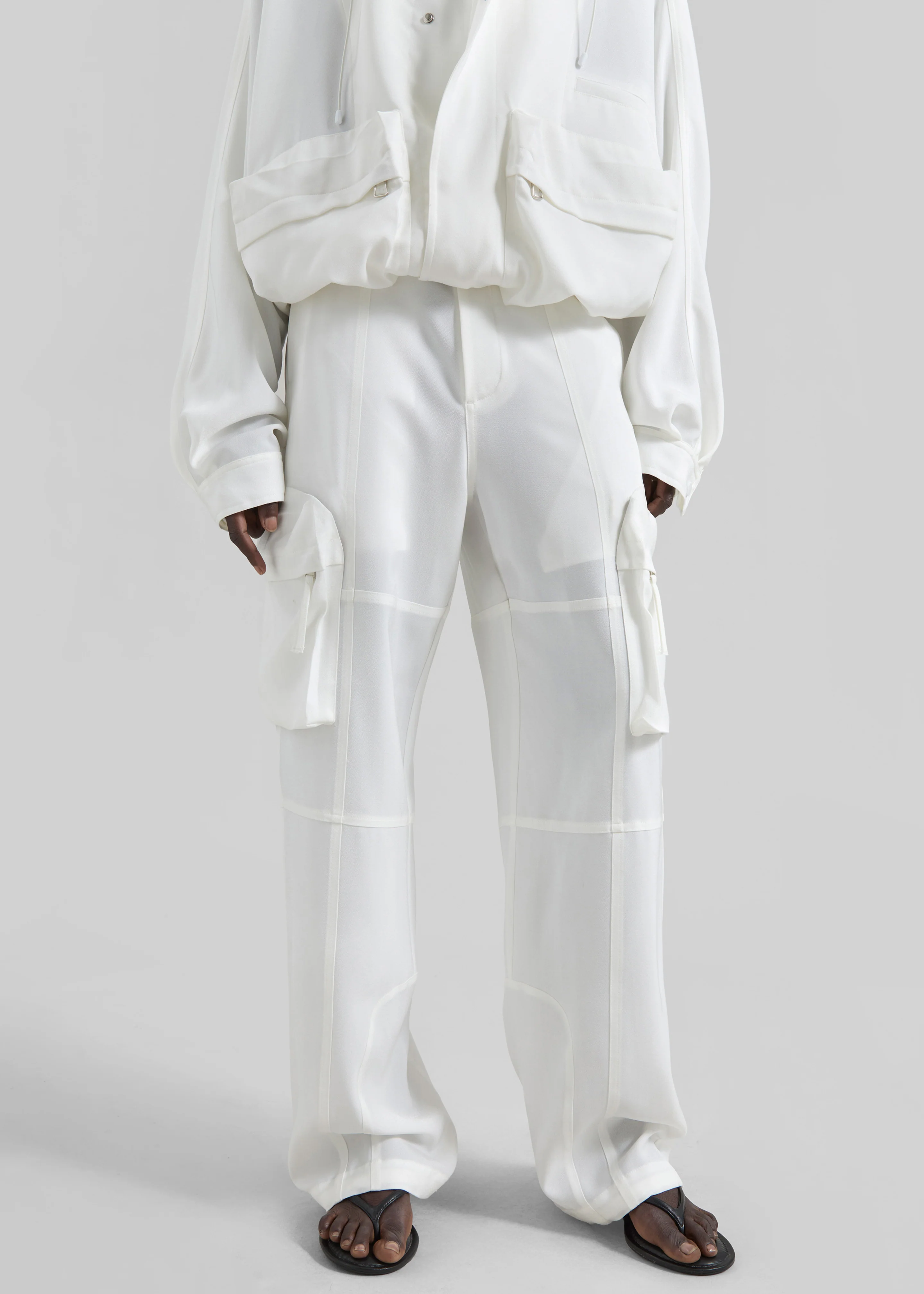 Kelly Fluid Cargo Pants - White - Image 7