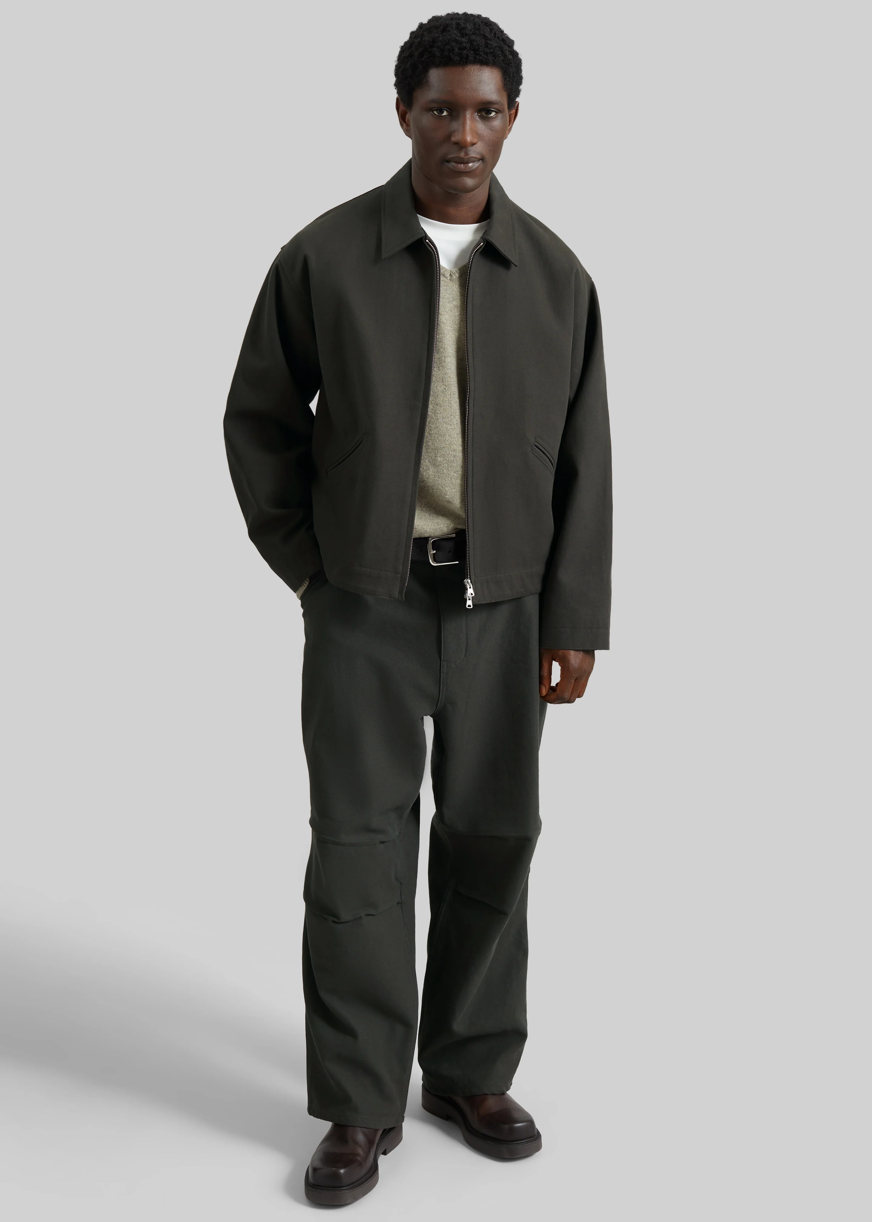 Kenton Cotton Pants - Charcoal