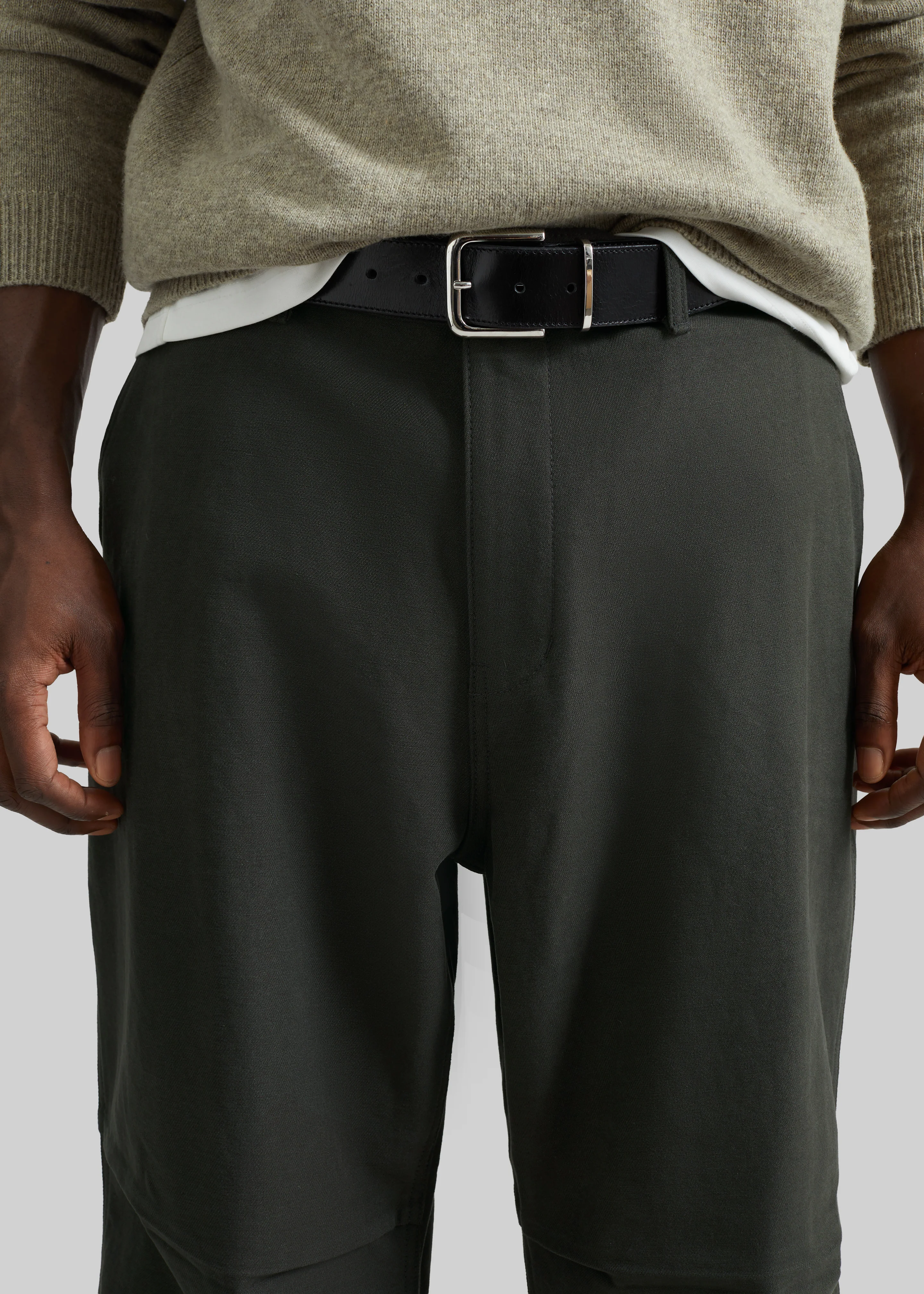 Kenton Cotton Pants - Charcoal - Image 3