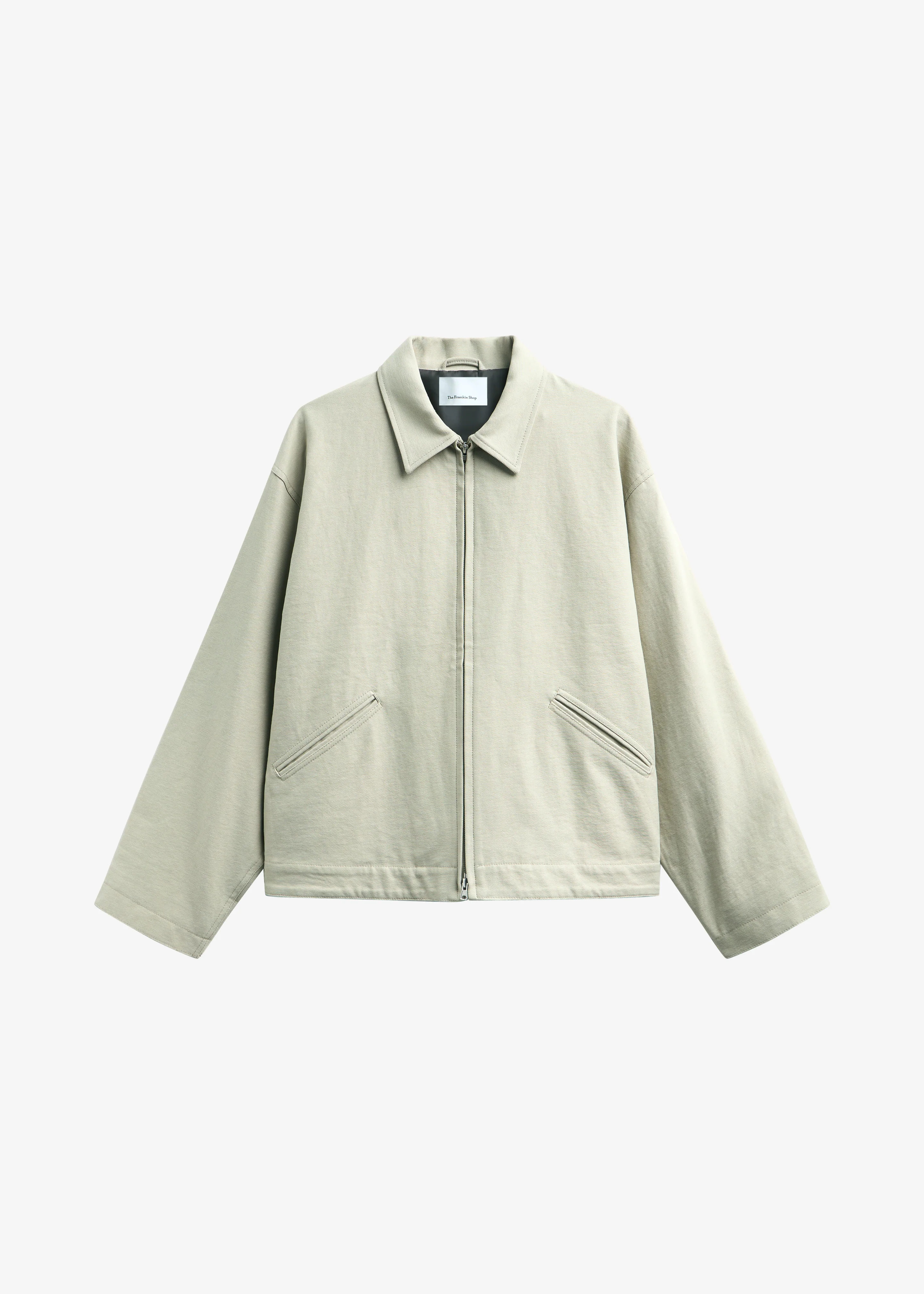 Kenton Cotton Zip Jacket - Beige - Image 13