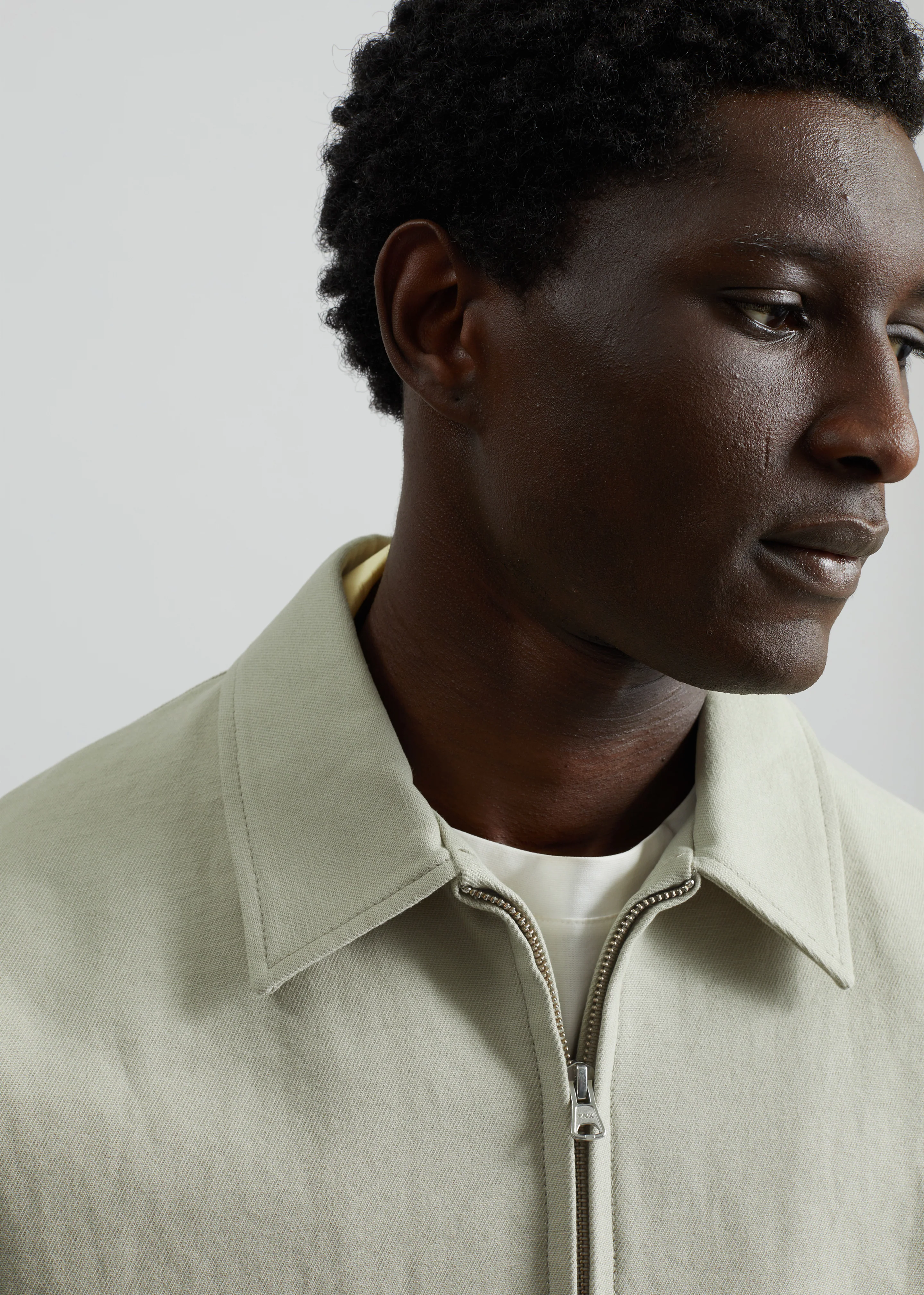 Kenton Cotton Zip Jacket - Beige - Image 3