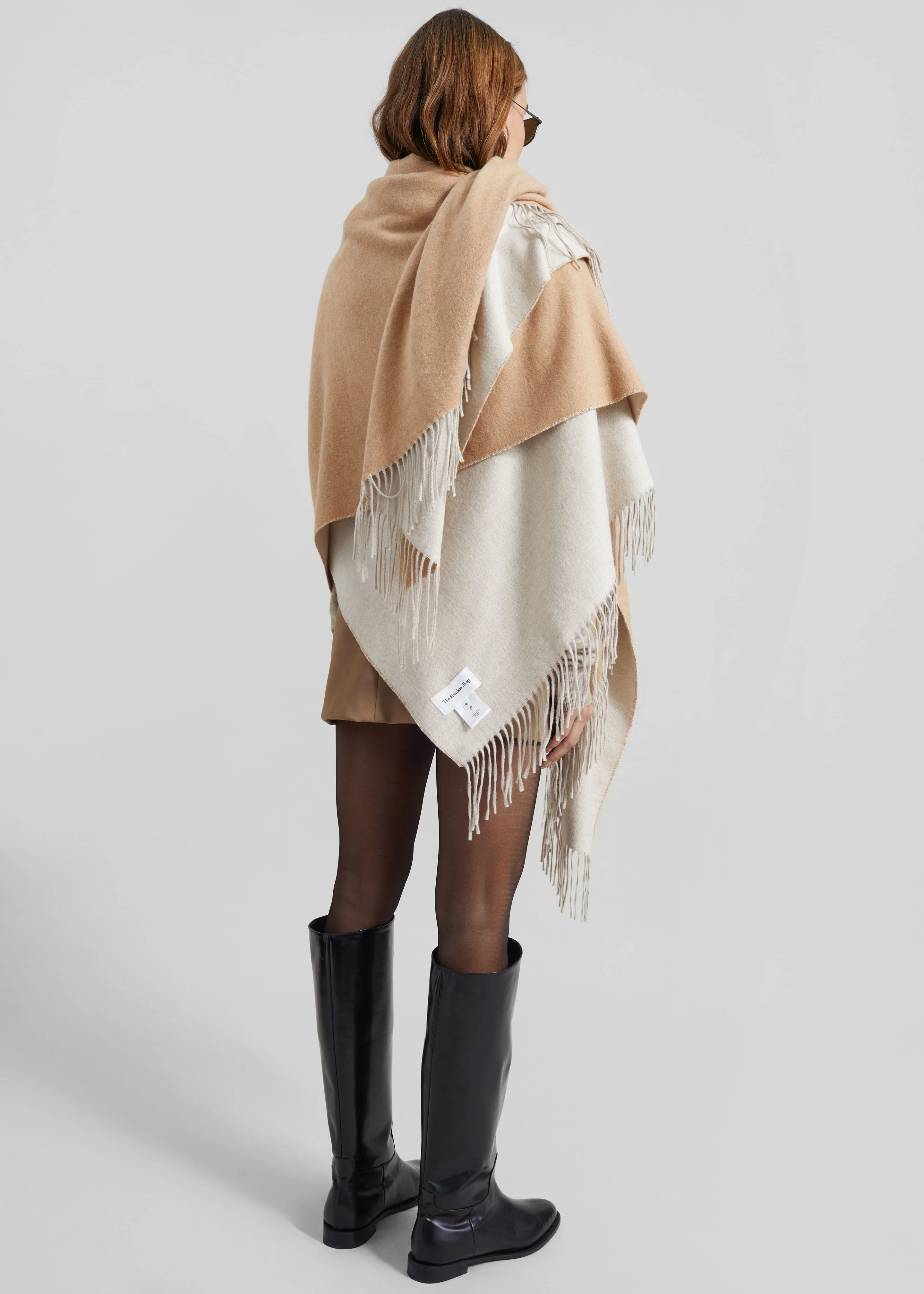 Kera Reversible Throw Blanket - Camel/Cream - Image 6