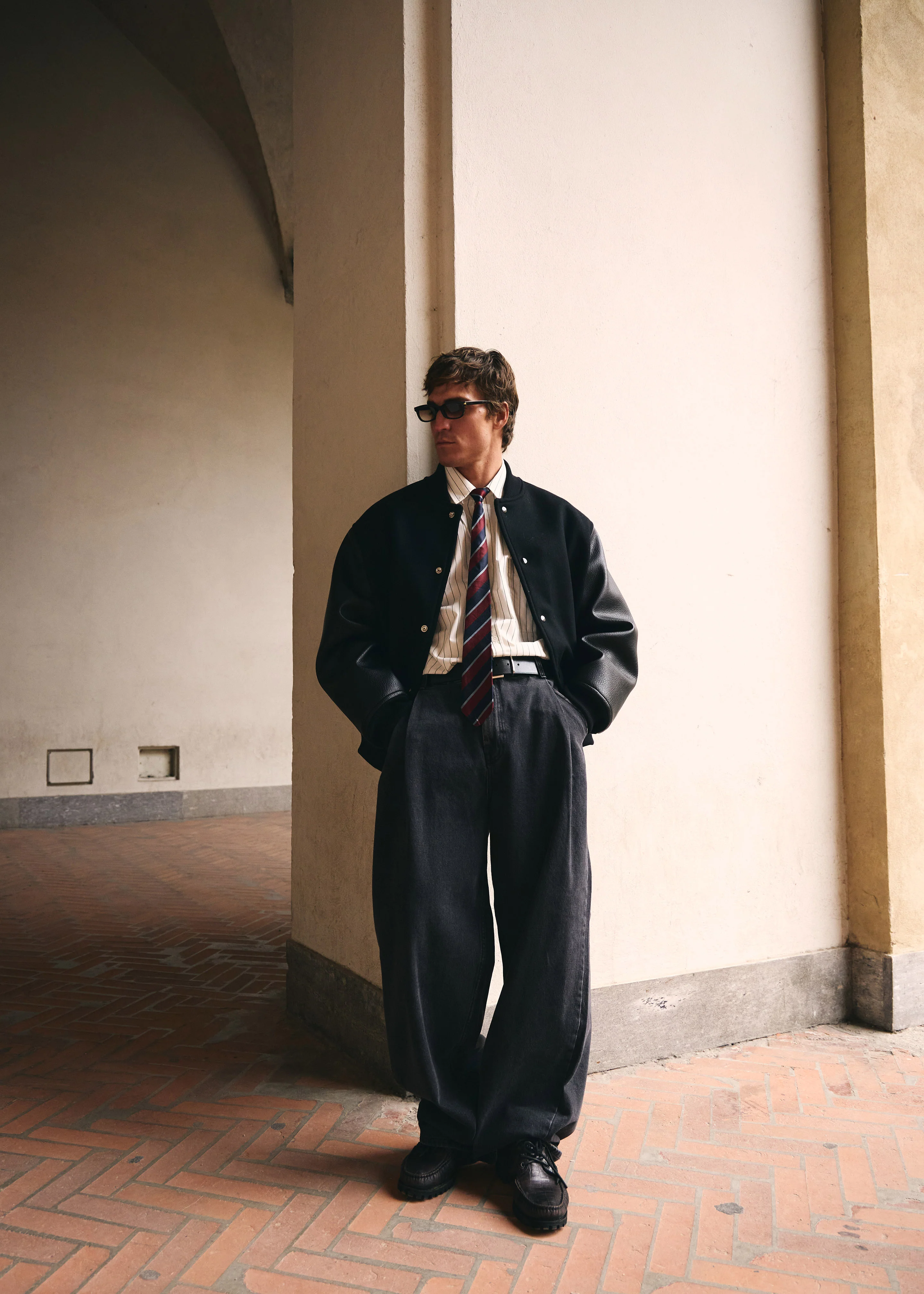 Kerava Oversized Bomber Jacket - Black - Image 3