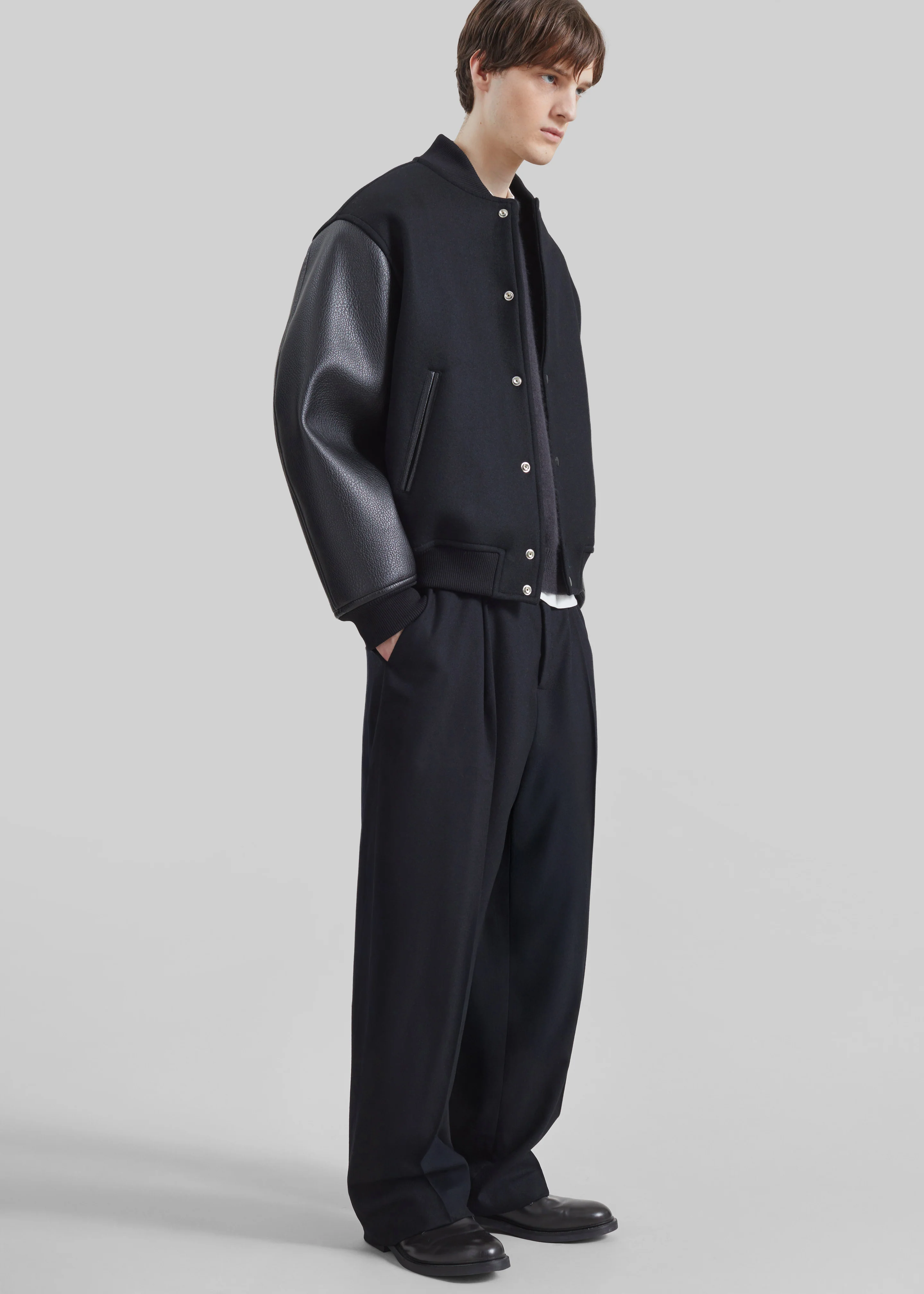 Kerava Oversized Bomber Jacket - Black - Image 5