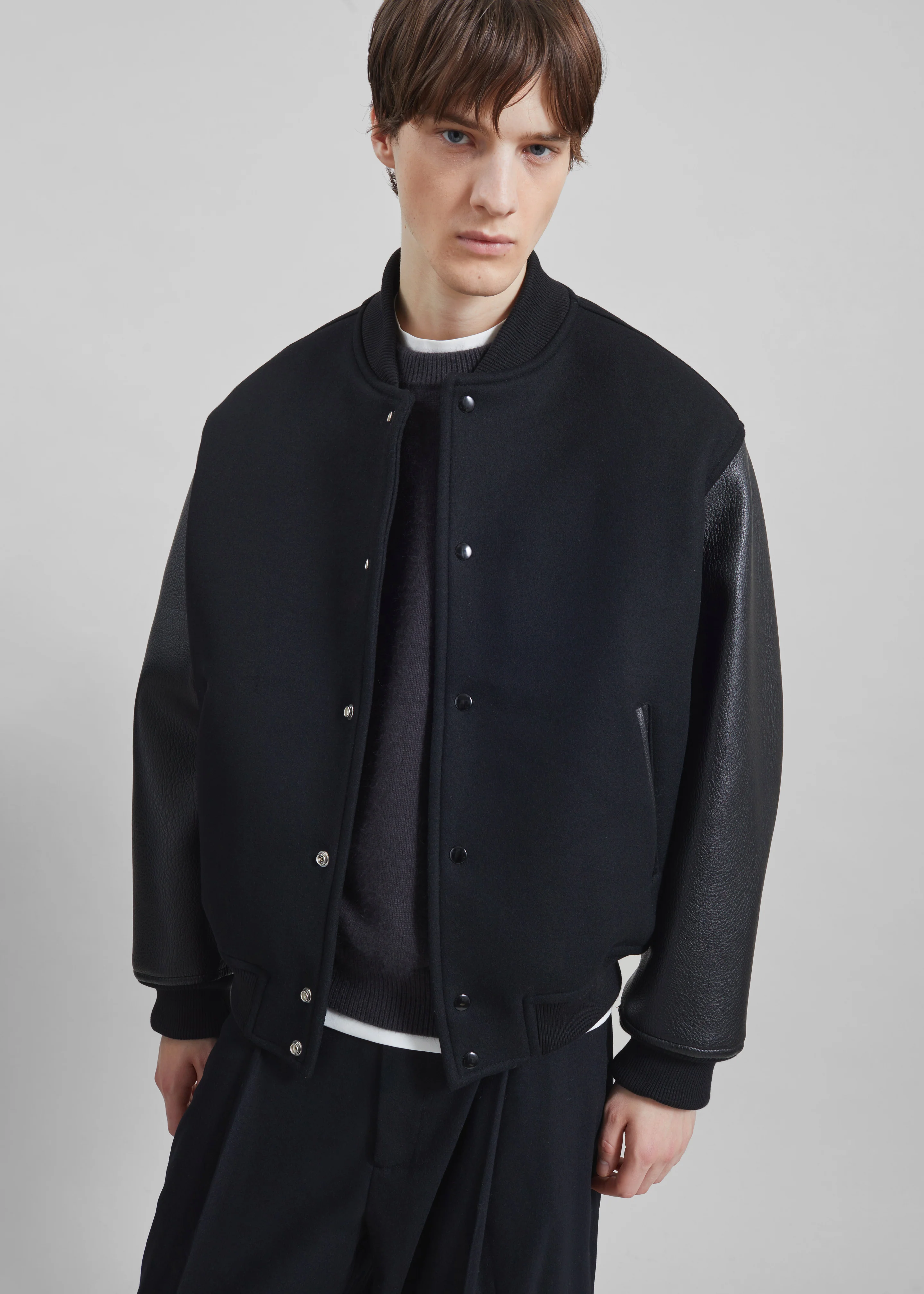 Kerava Oversized Bomber Jacket - Black - Image 6