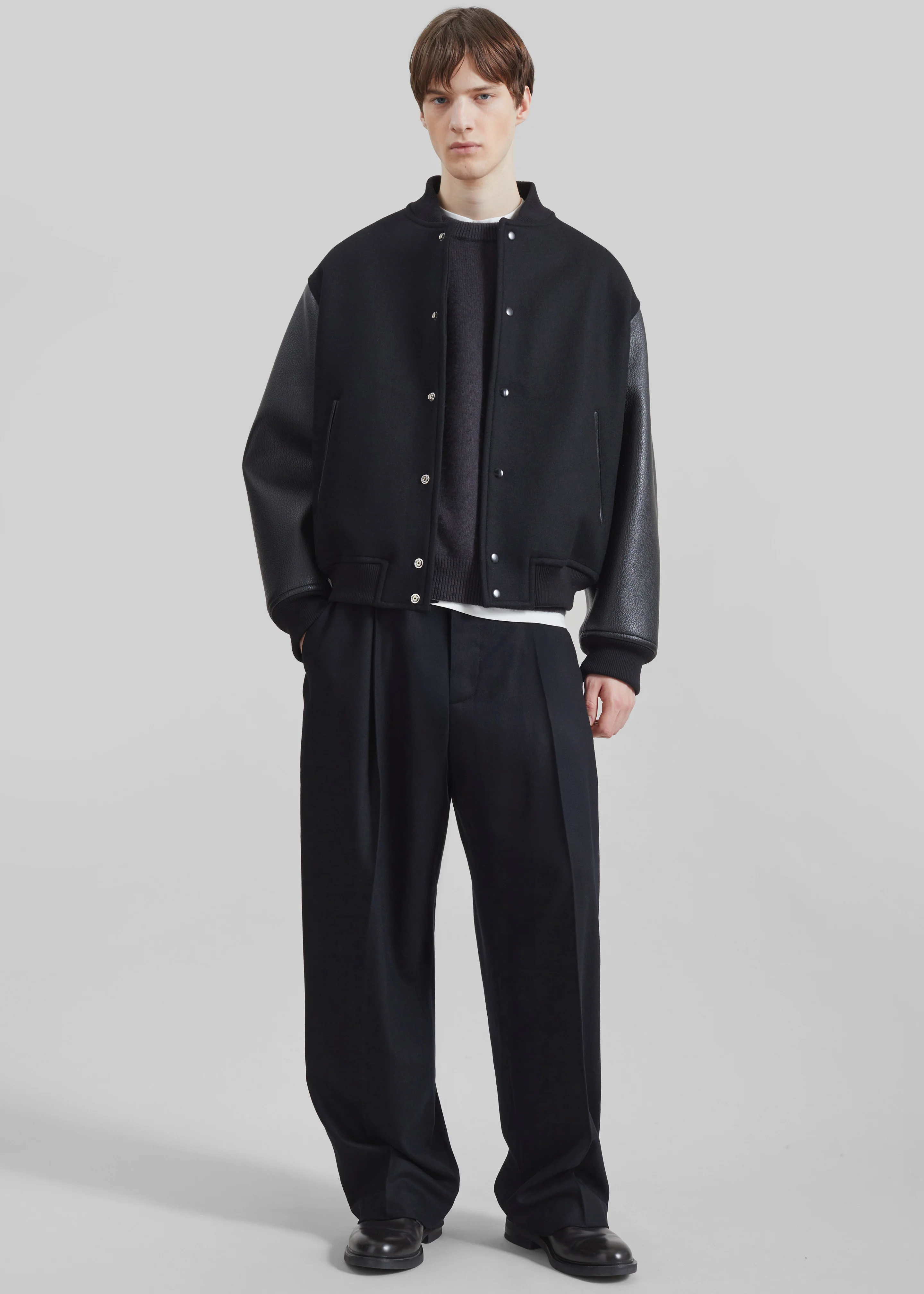 Kerava Oversized Bomber Jacket - Black - Image 7