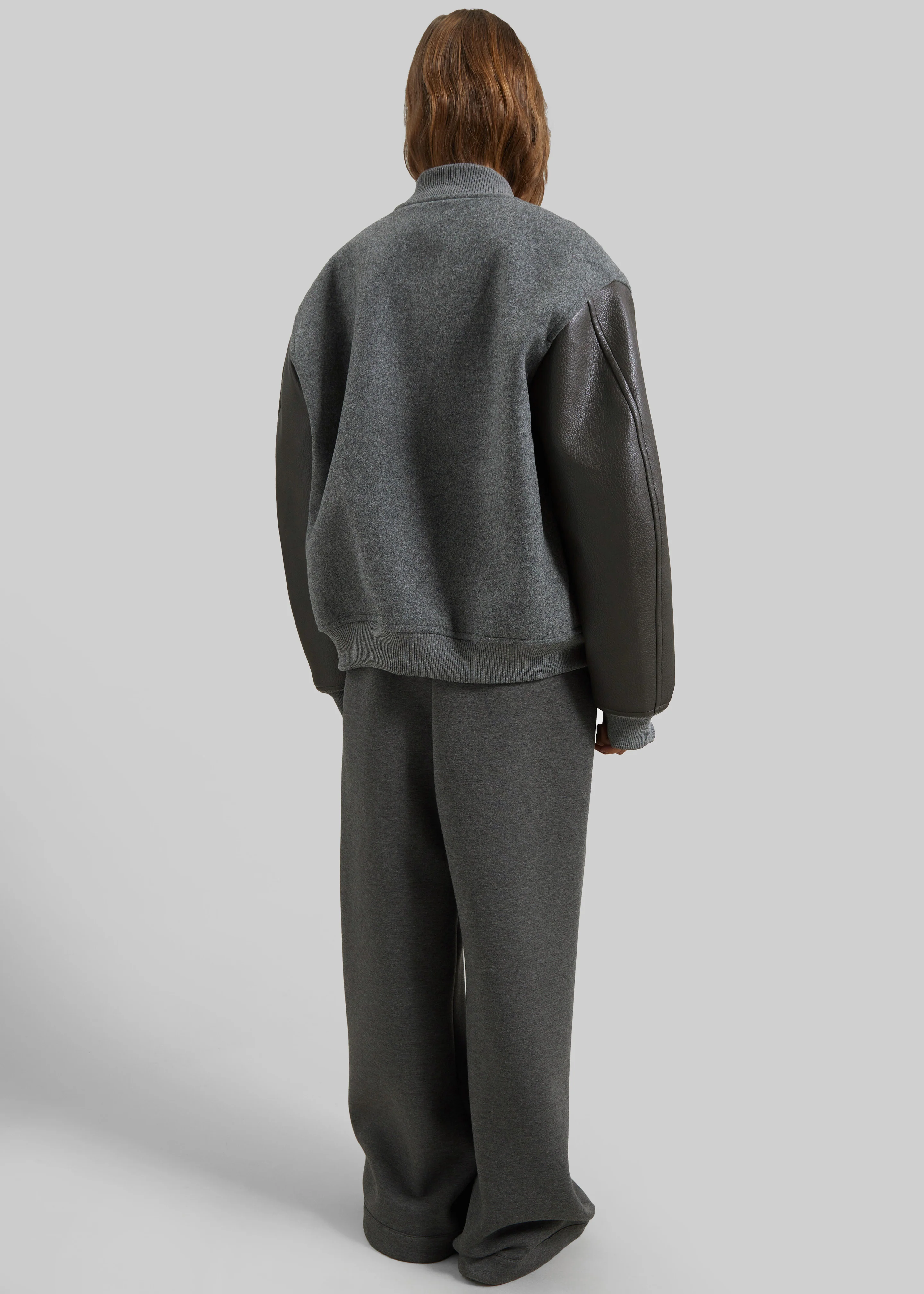 Kerava Oversized Bomber Jacket - Grey - Image 14