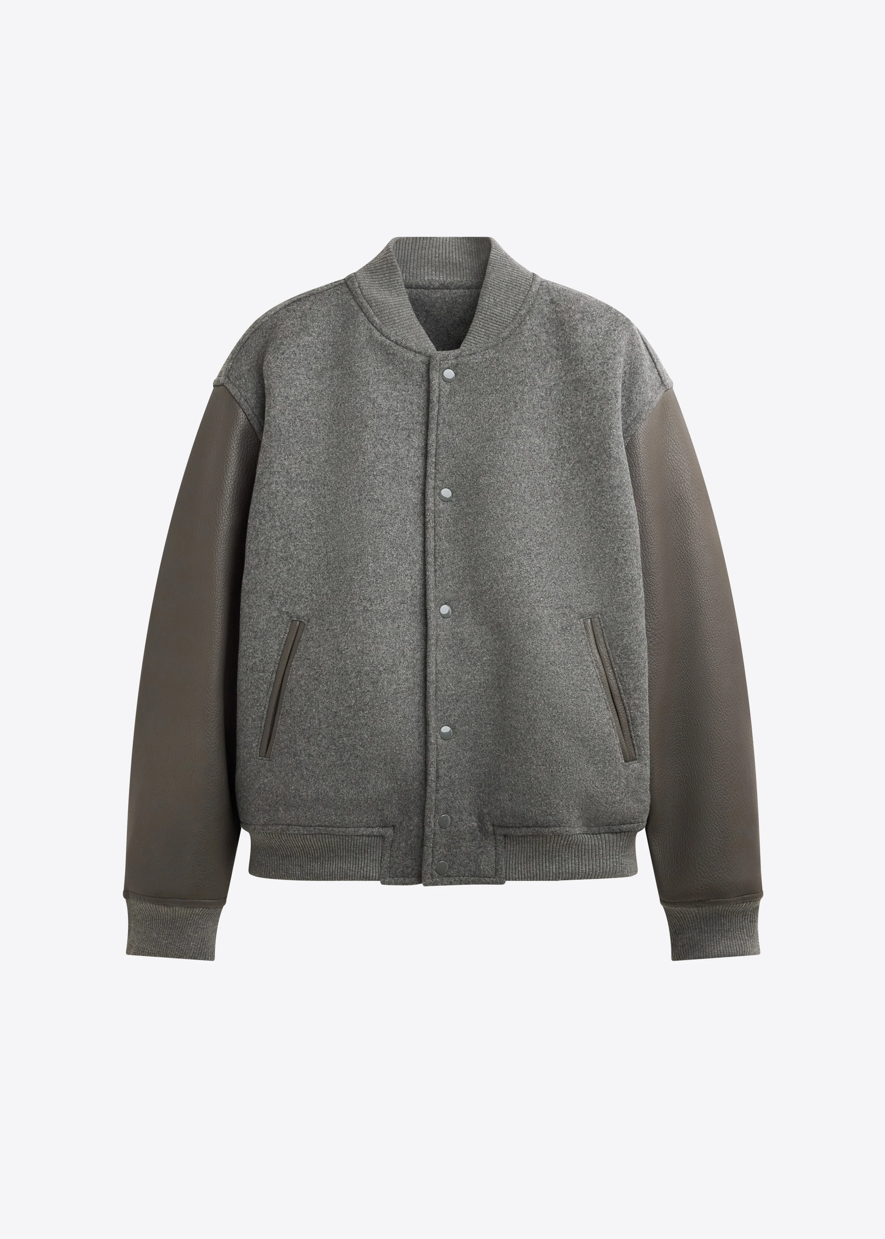 Kerava Oversized Bomber Jacket - Grey - Image 22