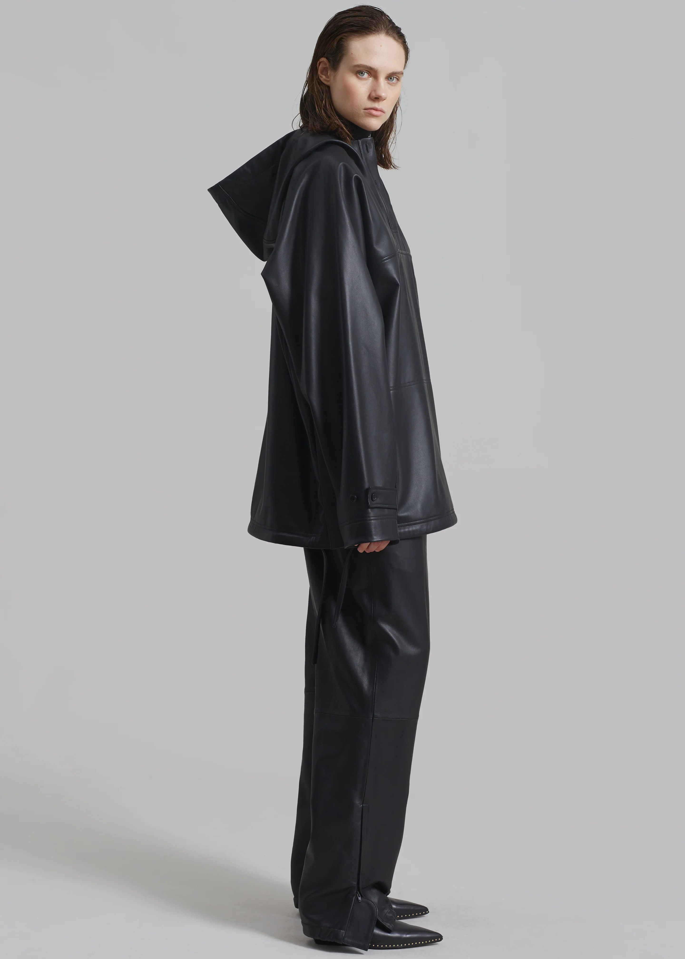 Kevin Leather Trousers - Black - Image 2