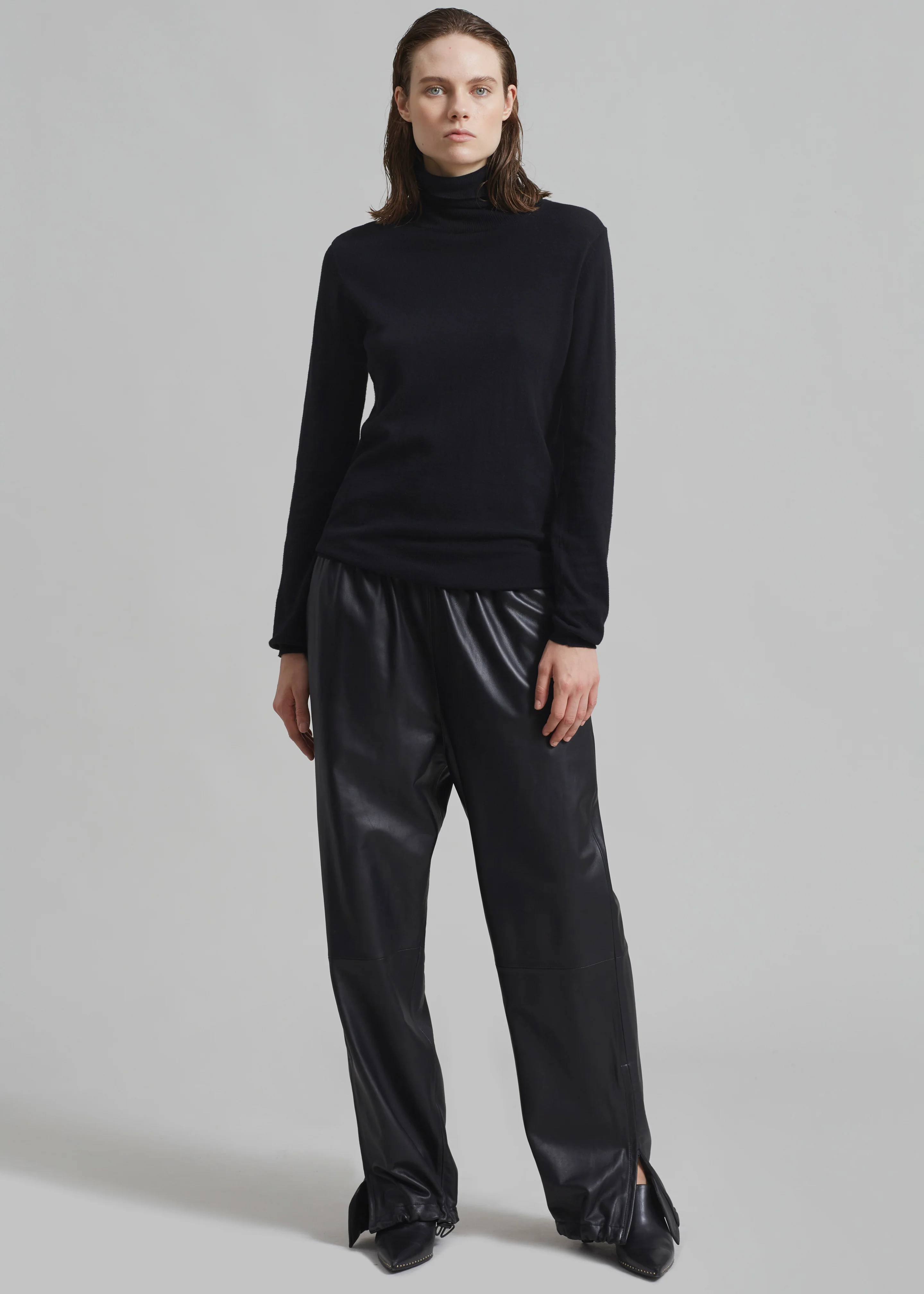 Kevin Leather Trousers - Black - Image 4