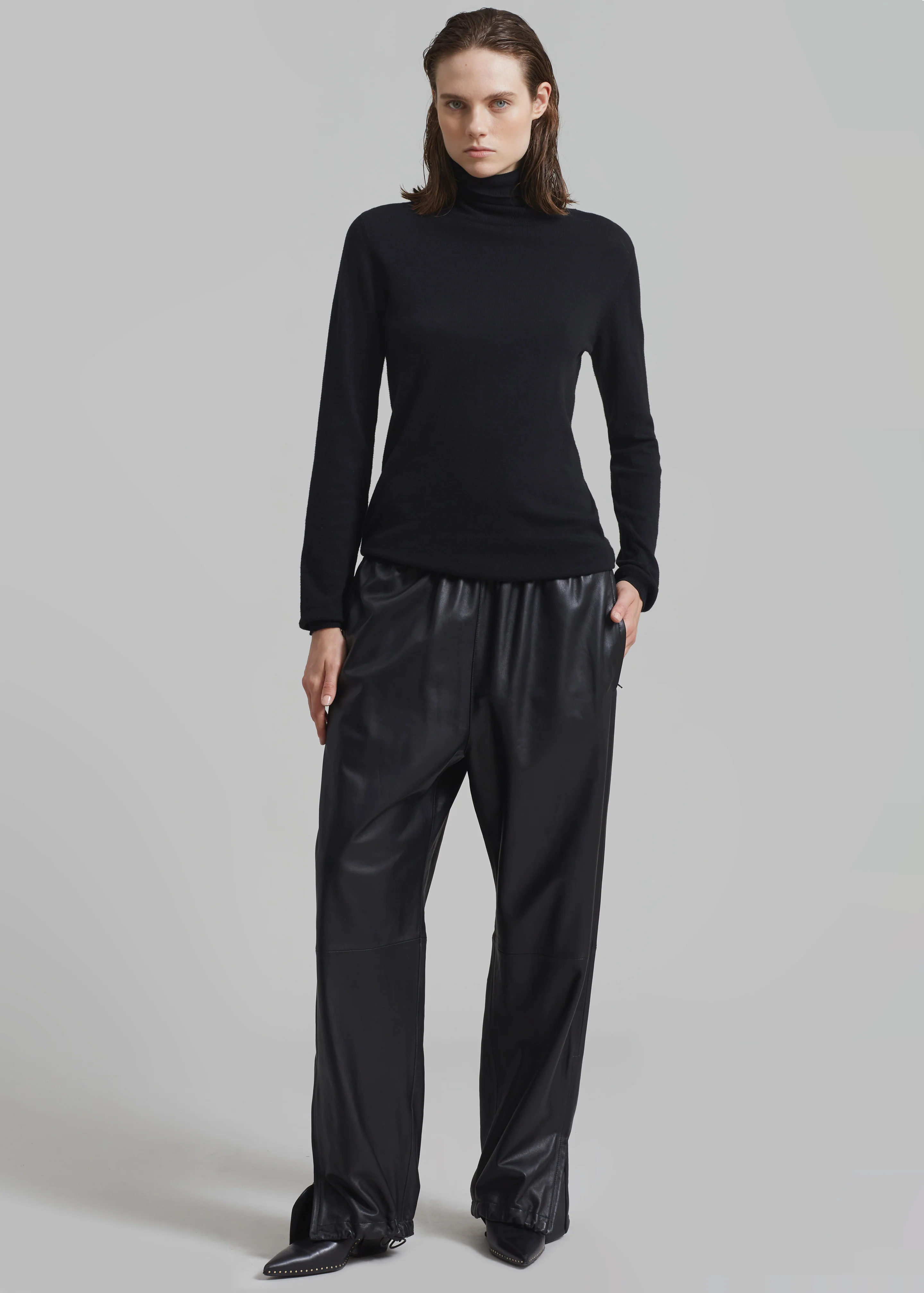 Kevin Leather Trousers - Black - Image 5