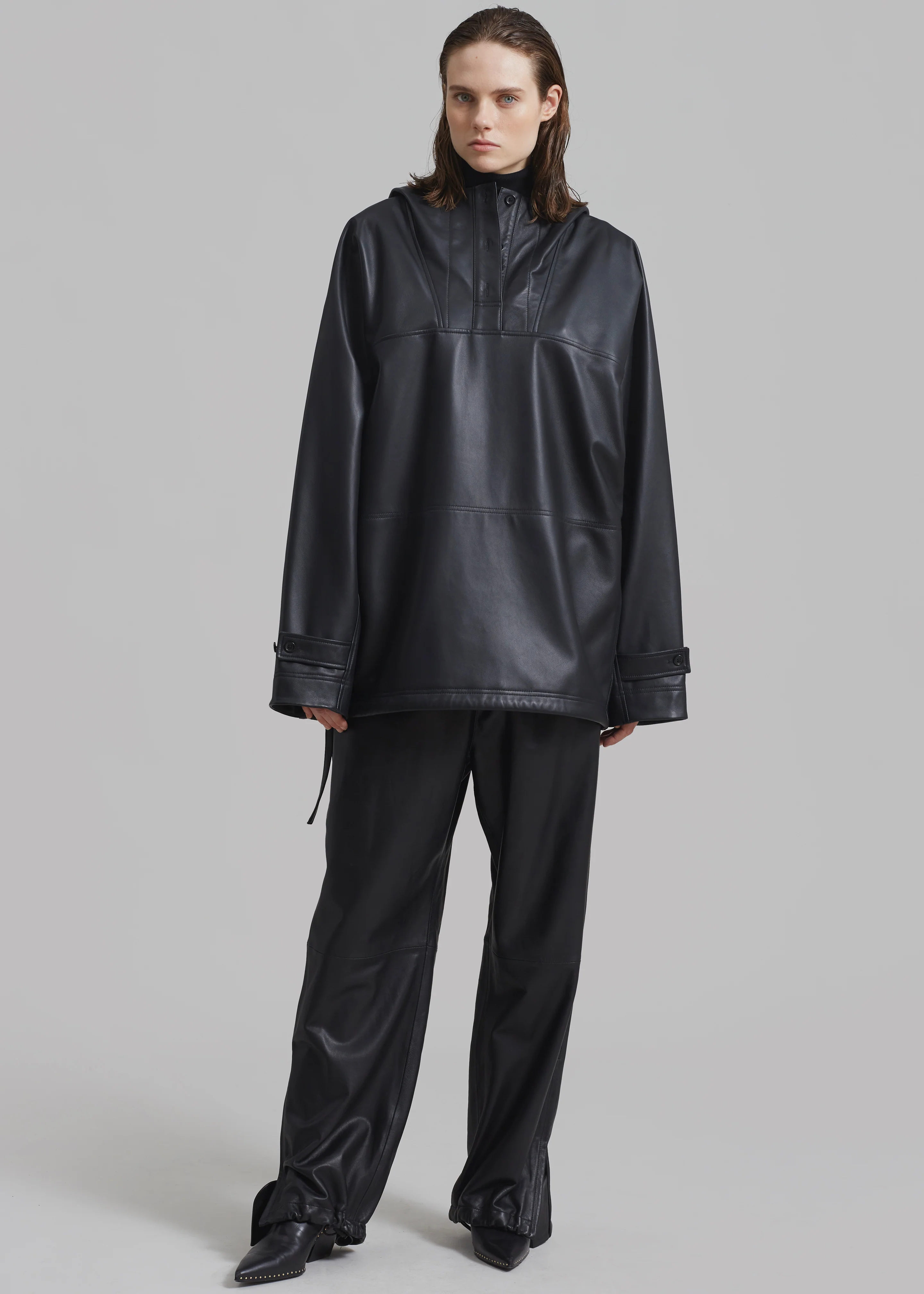 Kevin Leather Trousers - Black - Image 6