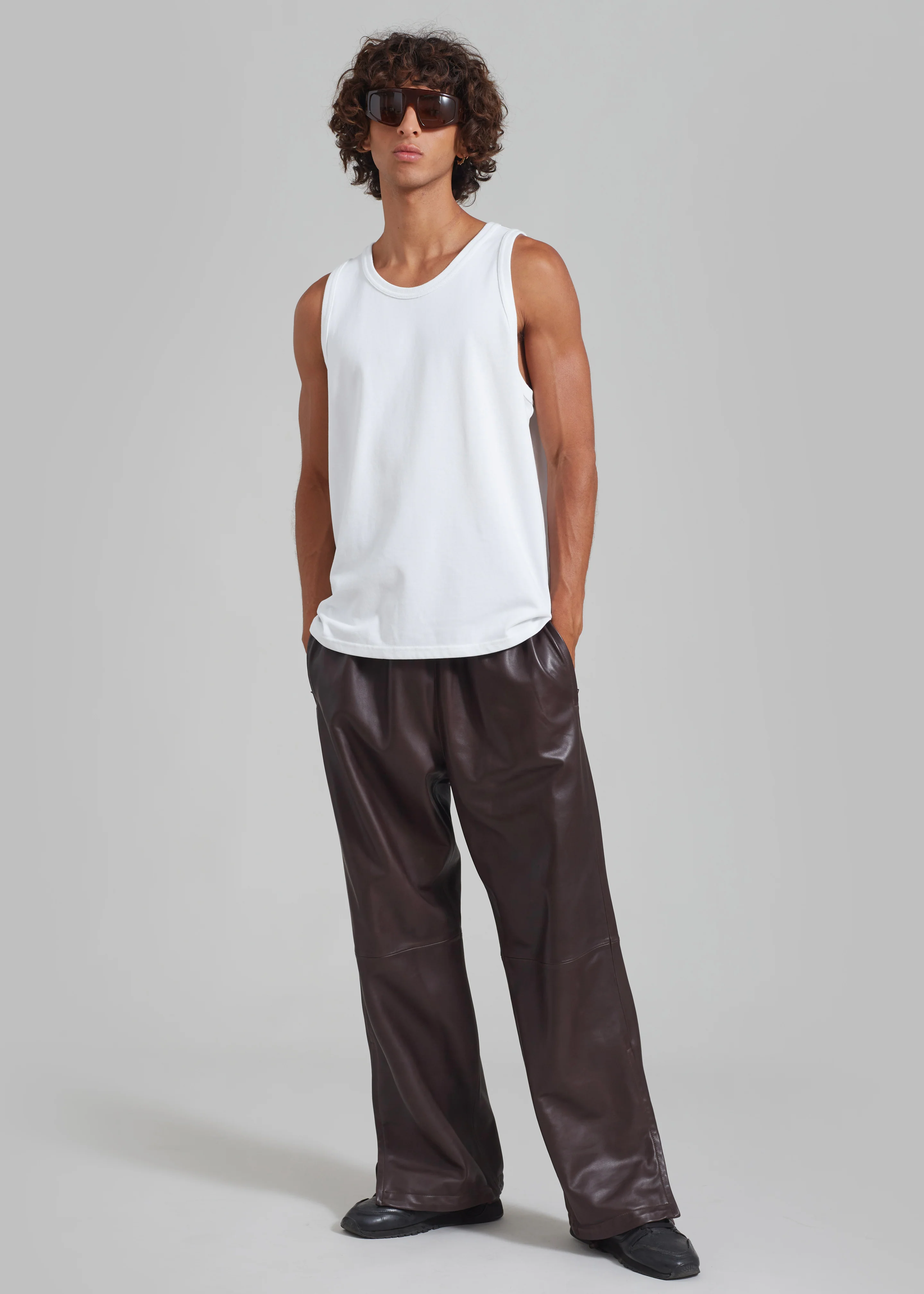 Kevin Leather Trousers - Brown - Image 15