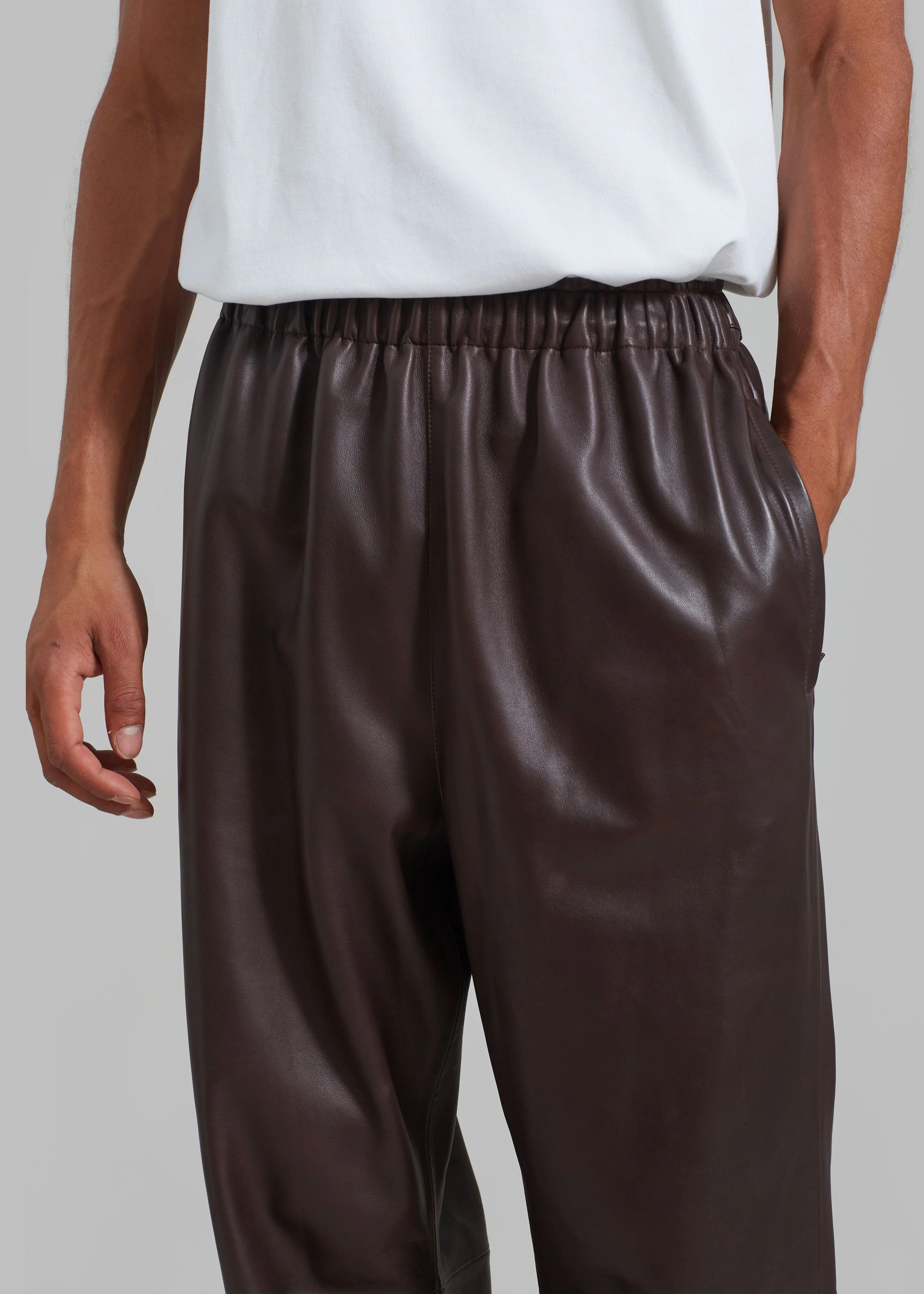 Kevin Leather Trousers - Brown - Image 16