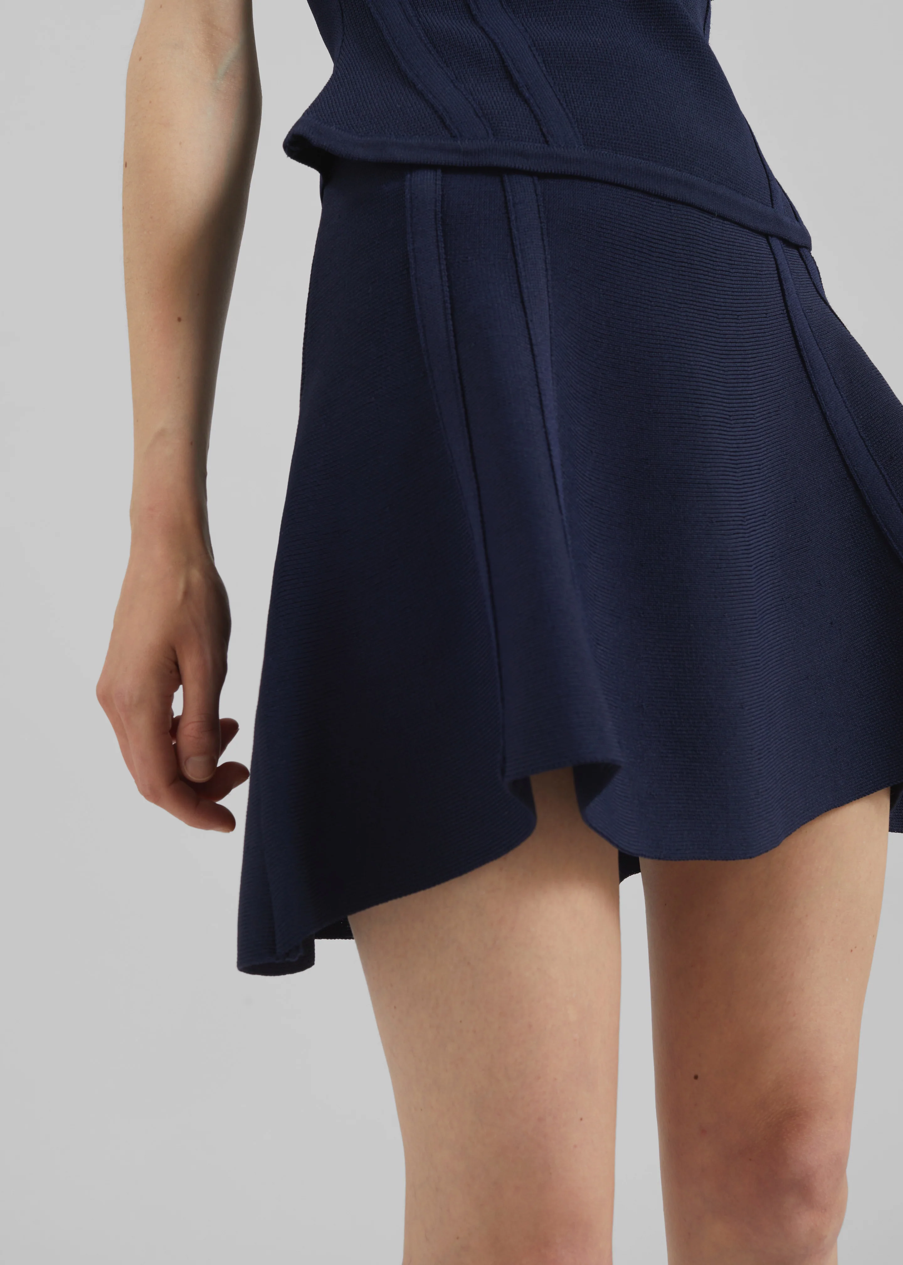 Kiama Sculpted Mini Skirt - Navy - Image 2