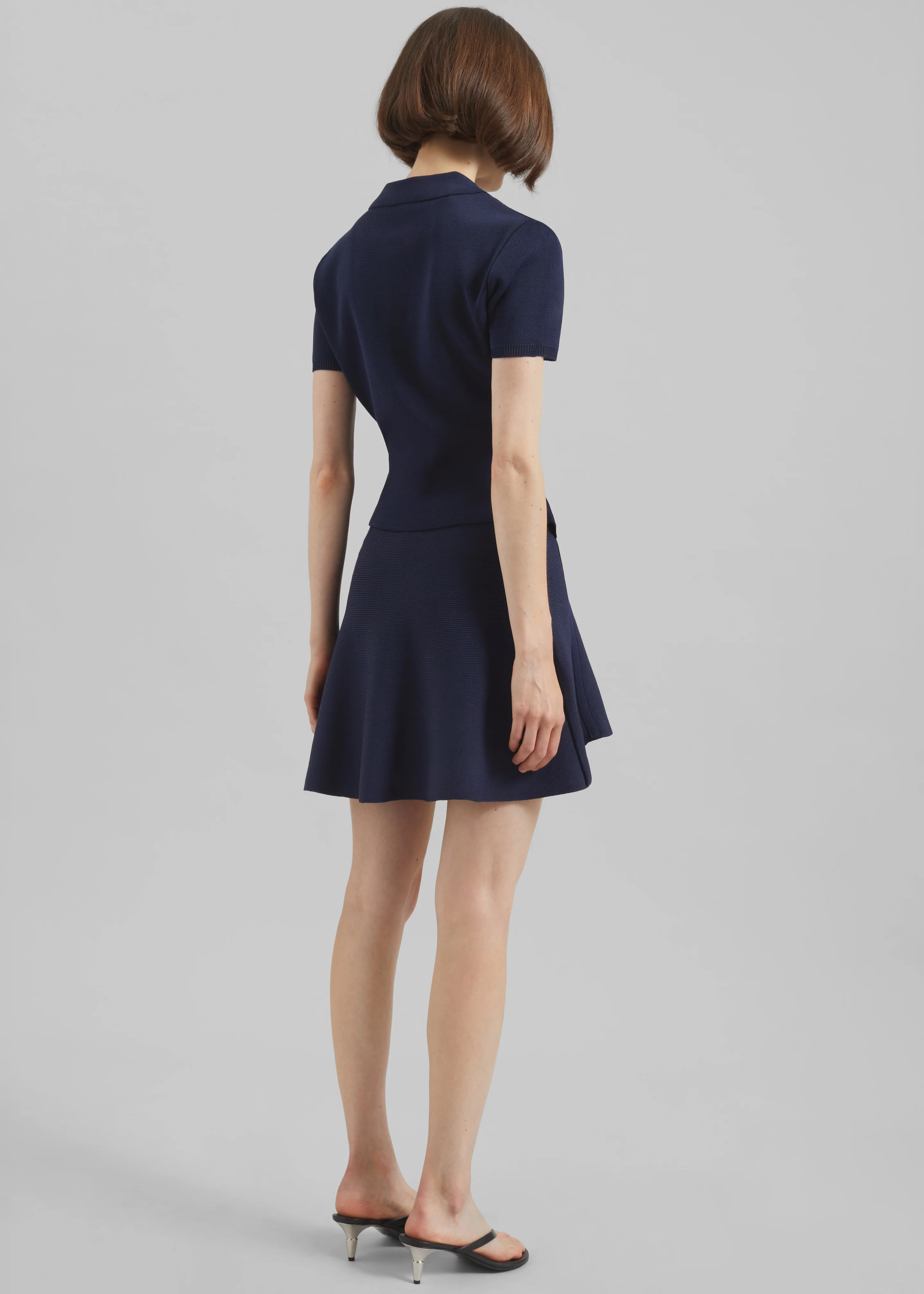 Kiama Sculpted Mini Skirt - Navy - Image 8
