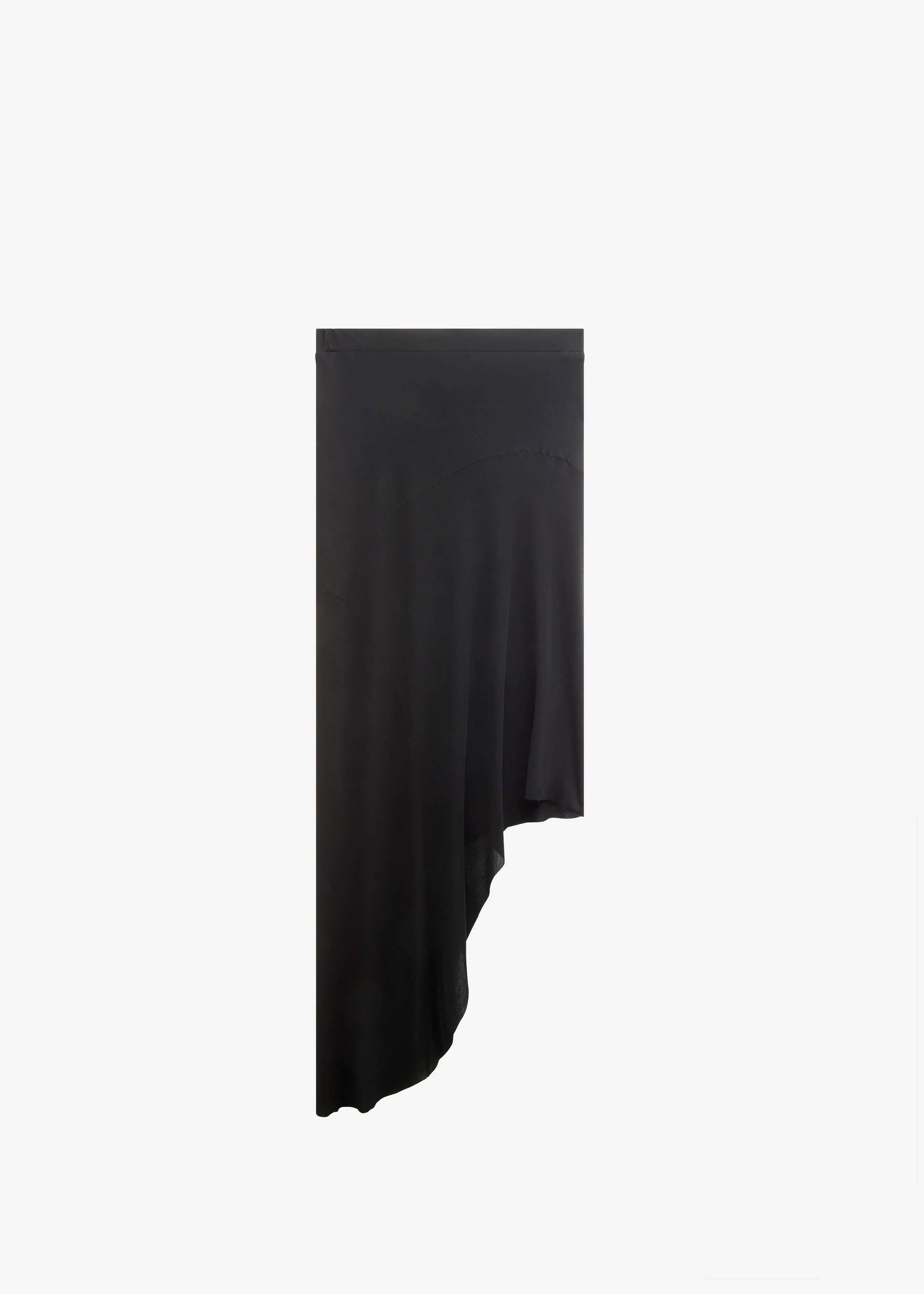 Kitty Sheer Asymmetric Skirt - Black - Image 11
