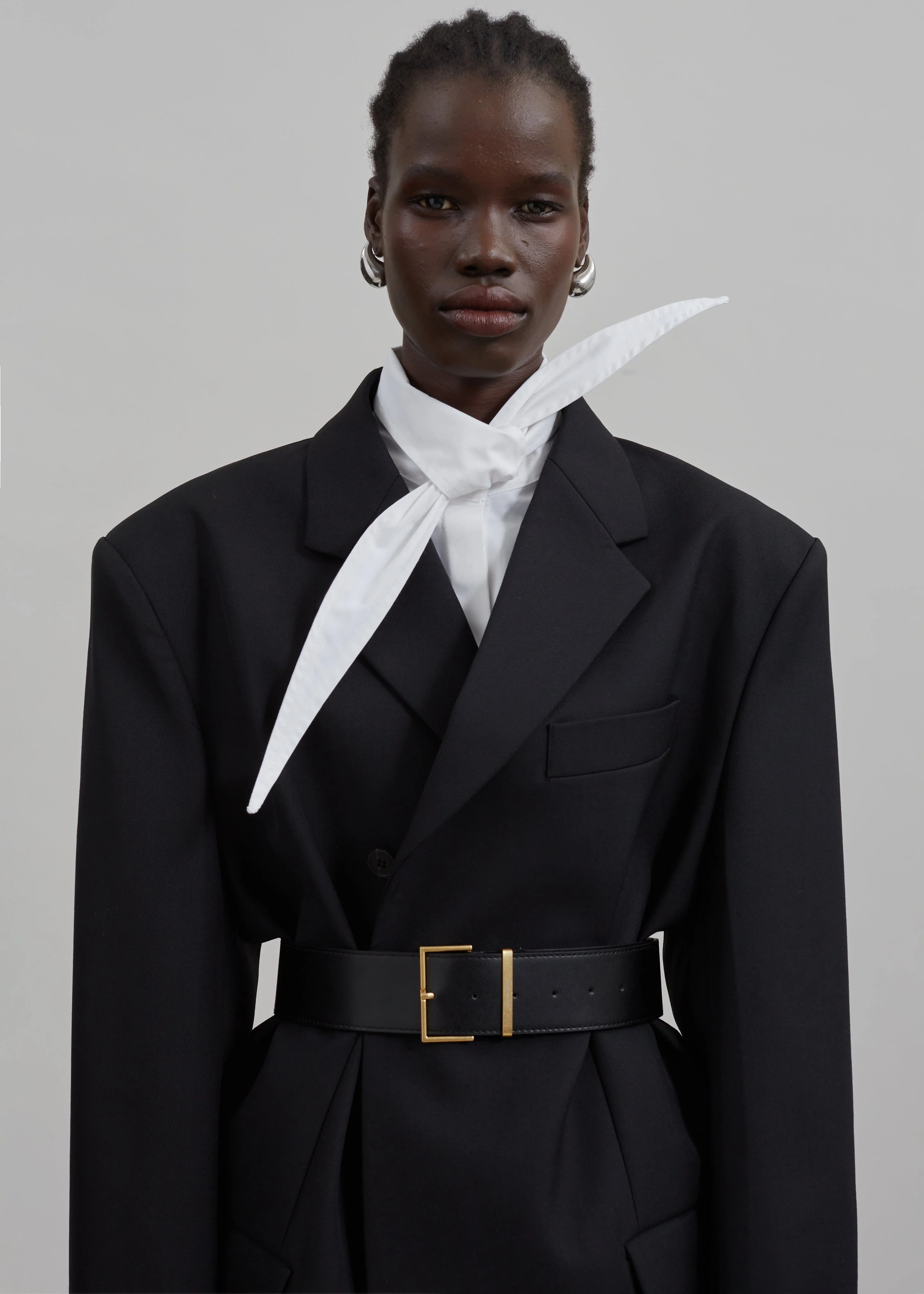 Klara Long Collar Shirt - White - Image 2