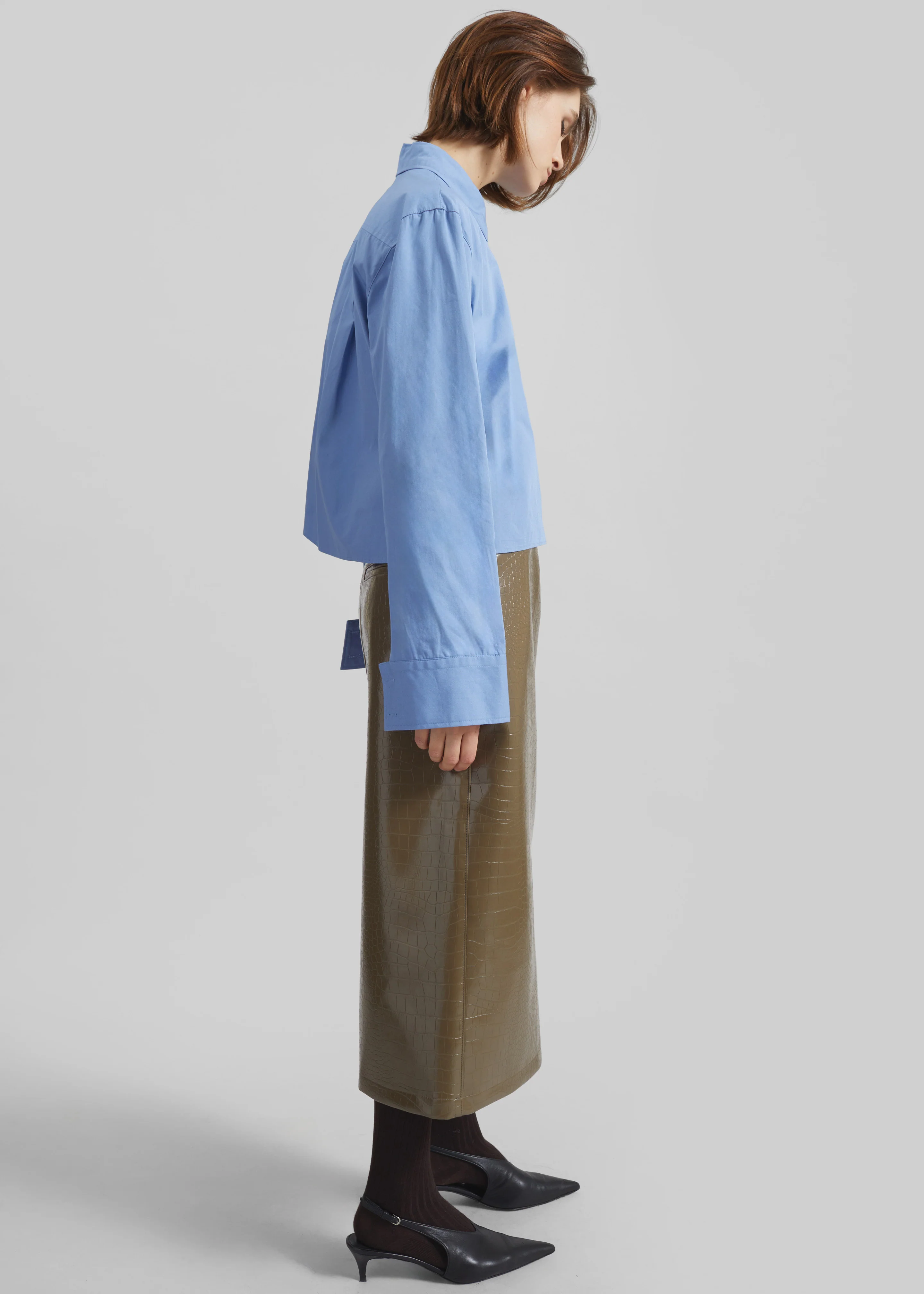 Kniva Cropped Shirt - Blue - Image 3