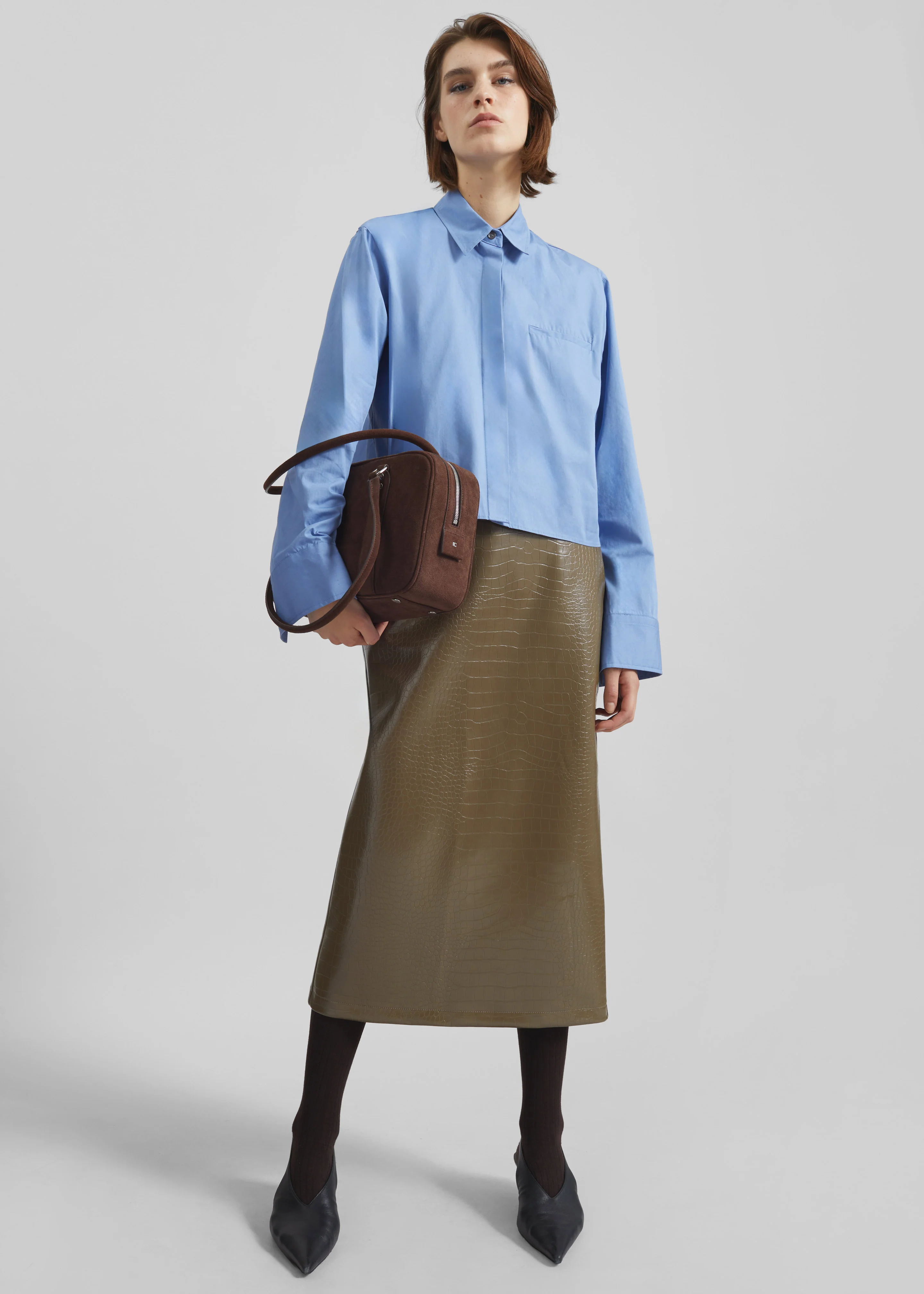 Kniva Cropped Shirt - Blue - Image 5