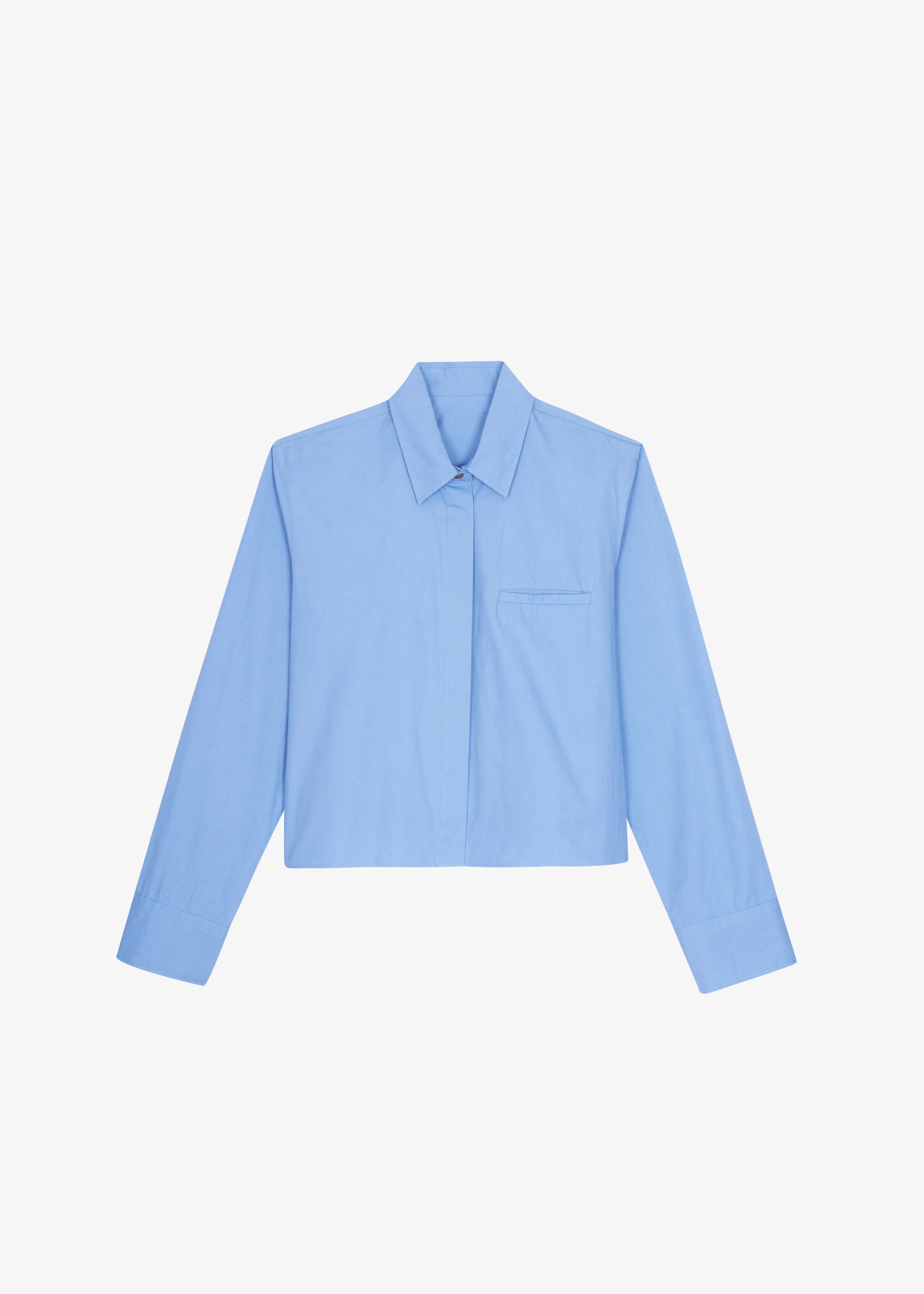 Kniva Cropped Shirt - Blue - Image 9