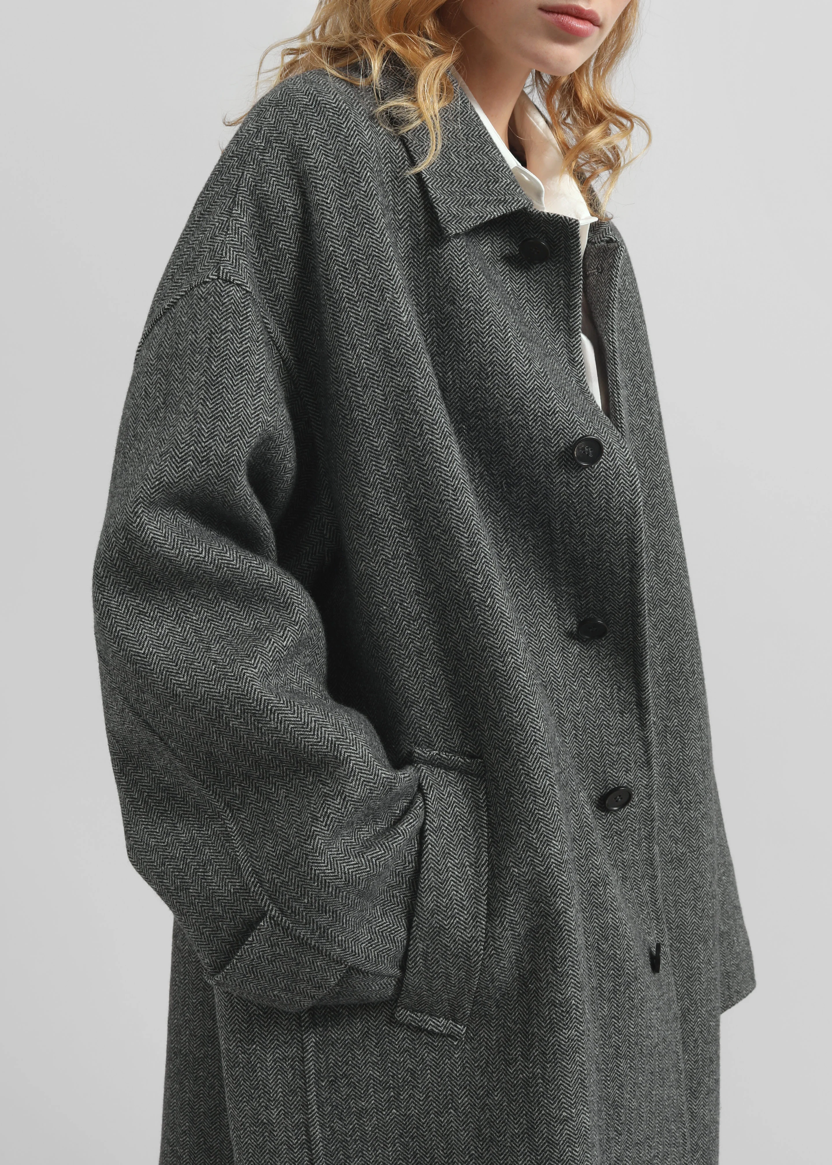 Knole Wool Coat - Grey - Image 2