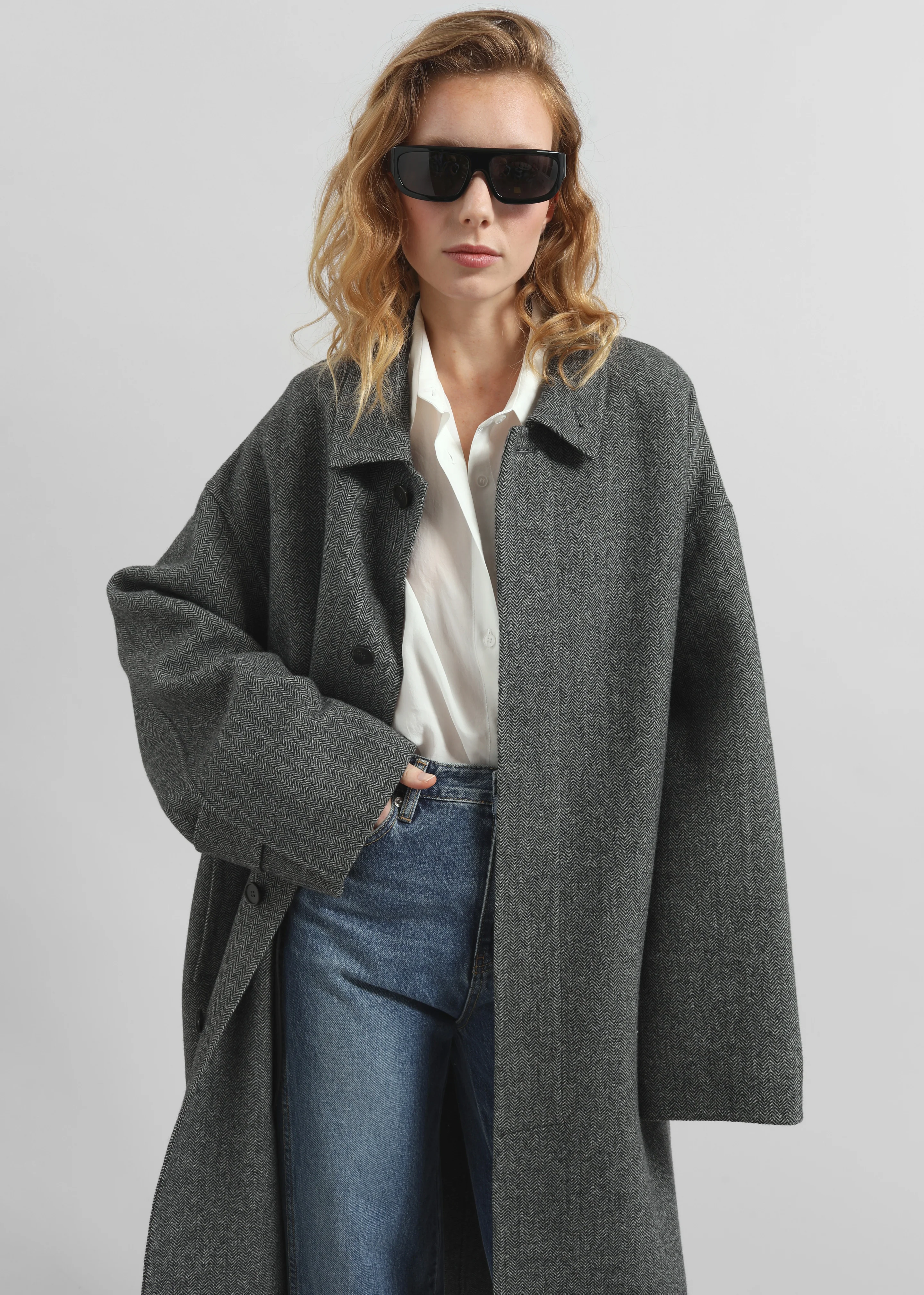 Knole Wool Coat - Grey - Image 4