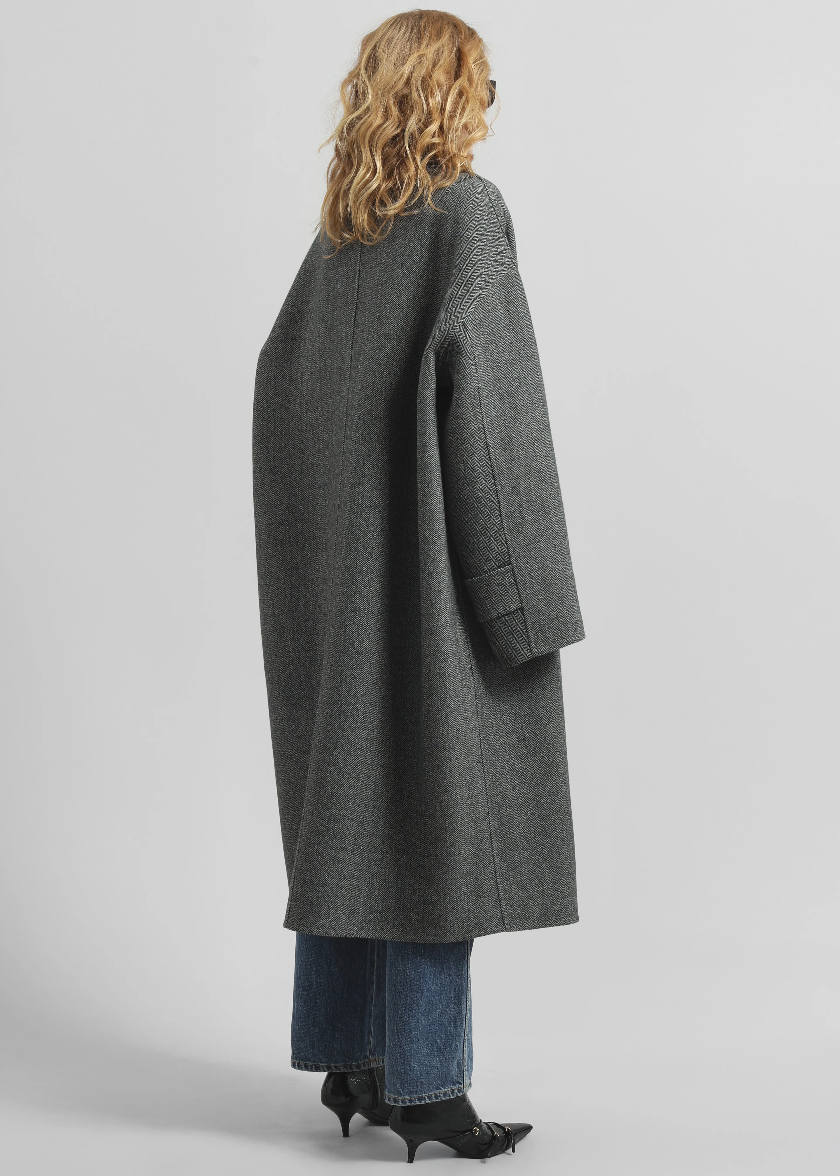 Knole Wool Coat - Grey - Image 9