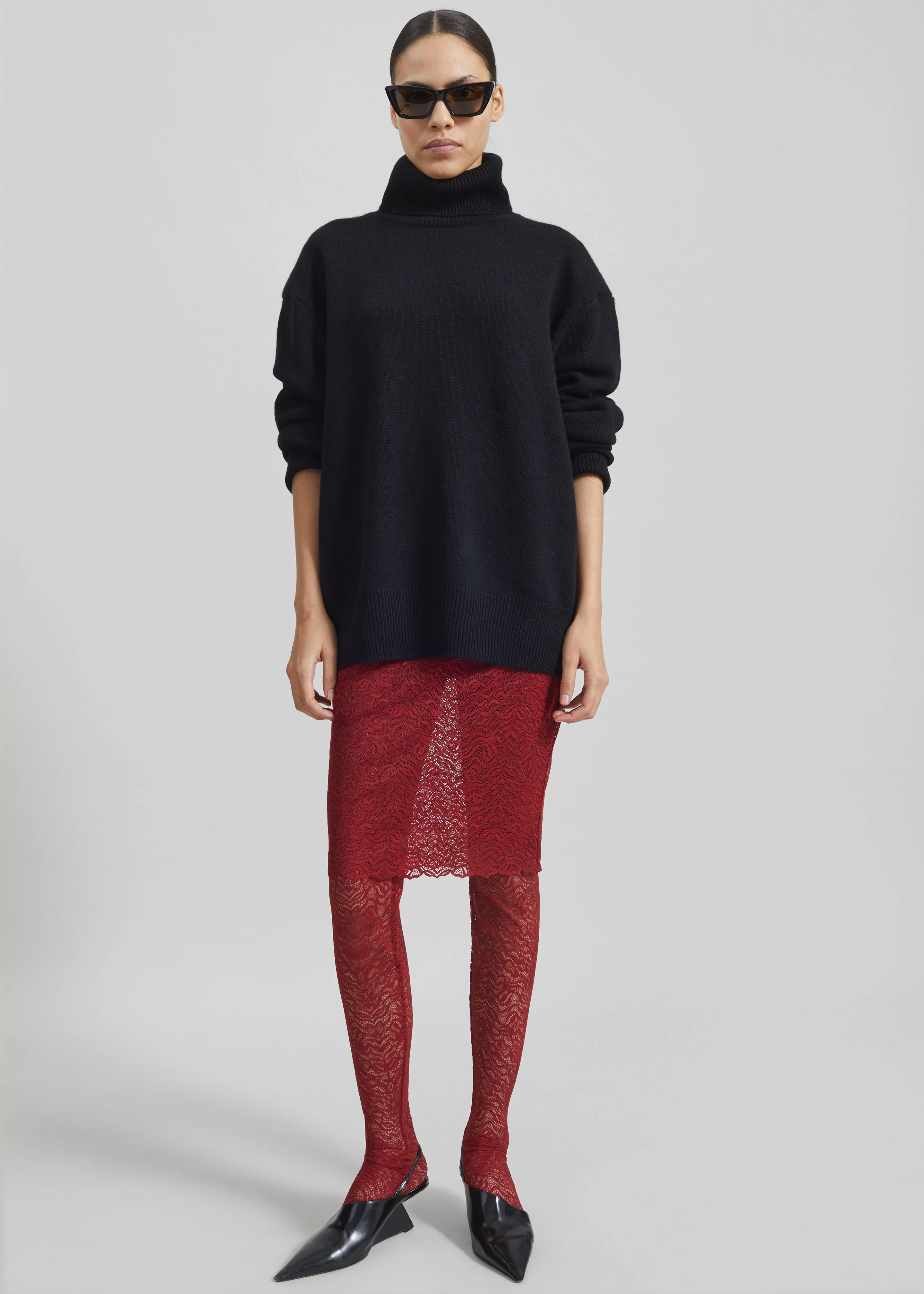 Koler Padded Knit Turtleneck - Black - Image 3