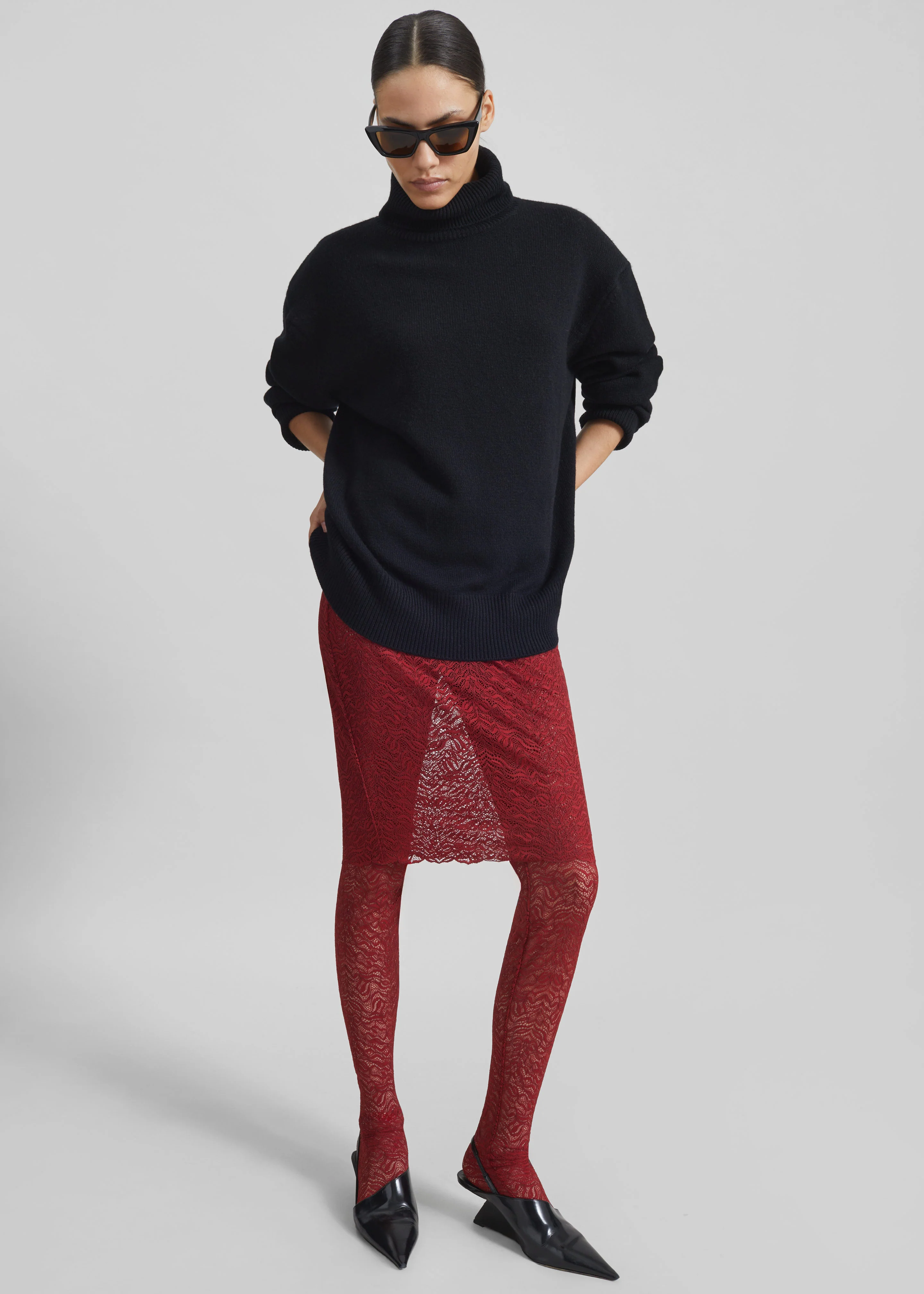 Koler Padded Knit Turtleneck - Black - Image 7