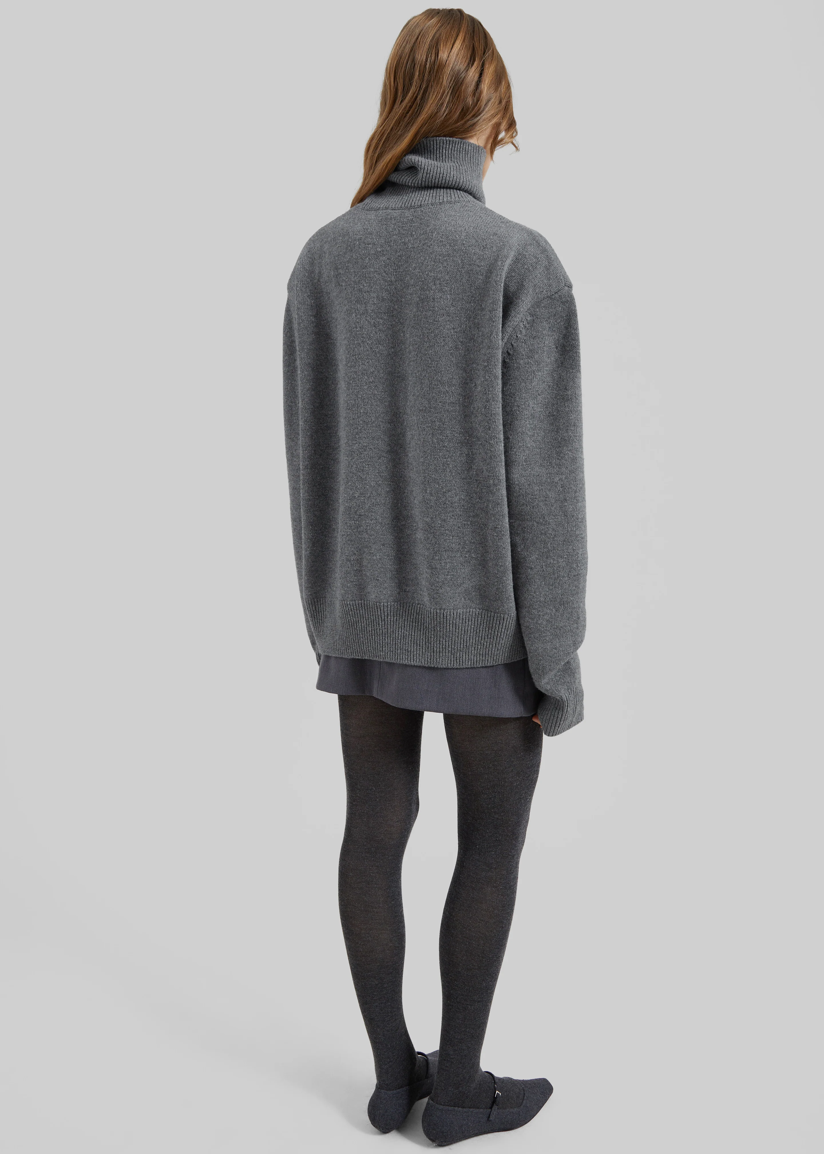 Koler Padded Knit Turtleneck - Grey - Image 10