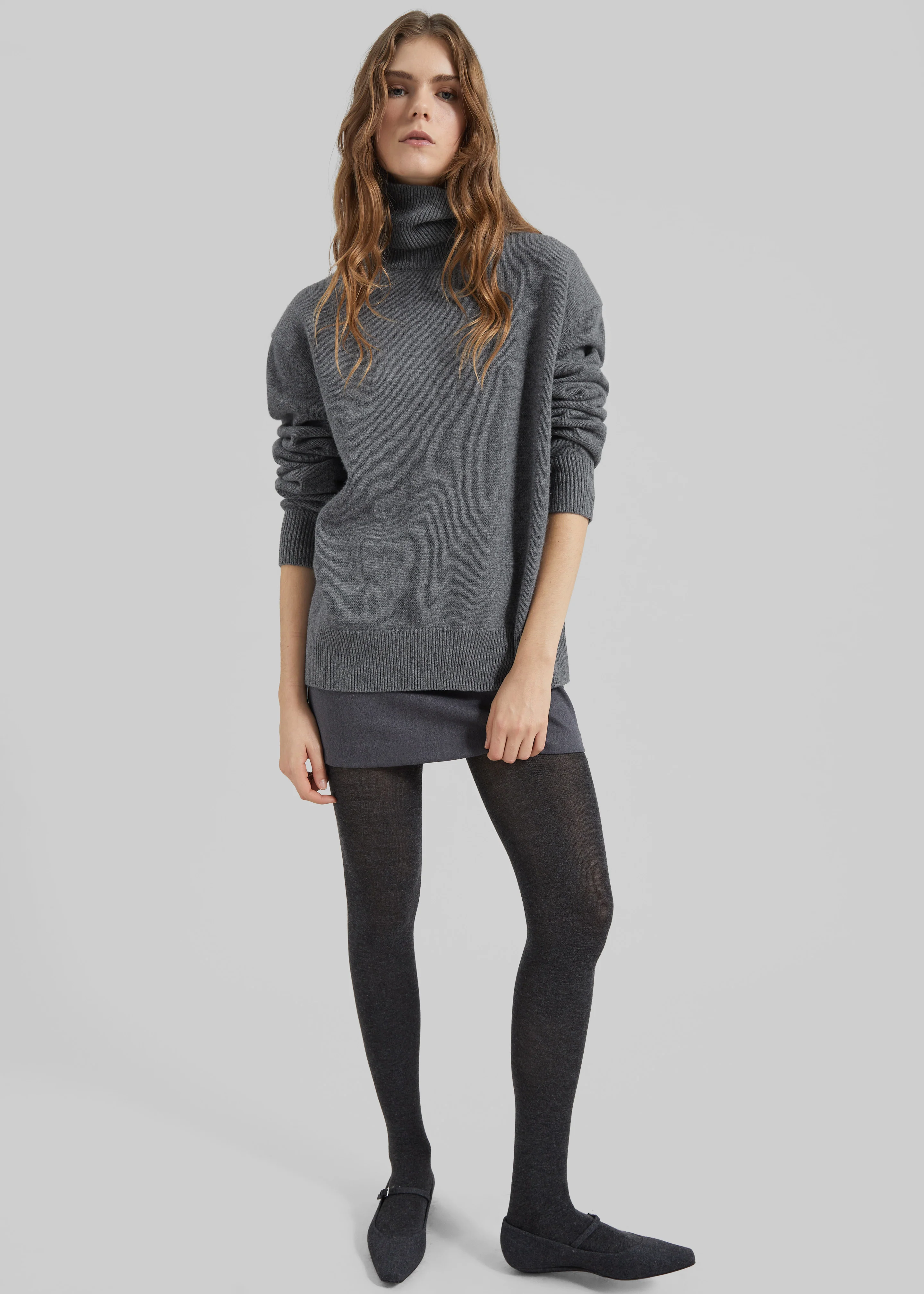 Koler Padded Knit Turtleneck - Grey - Image 5