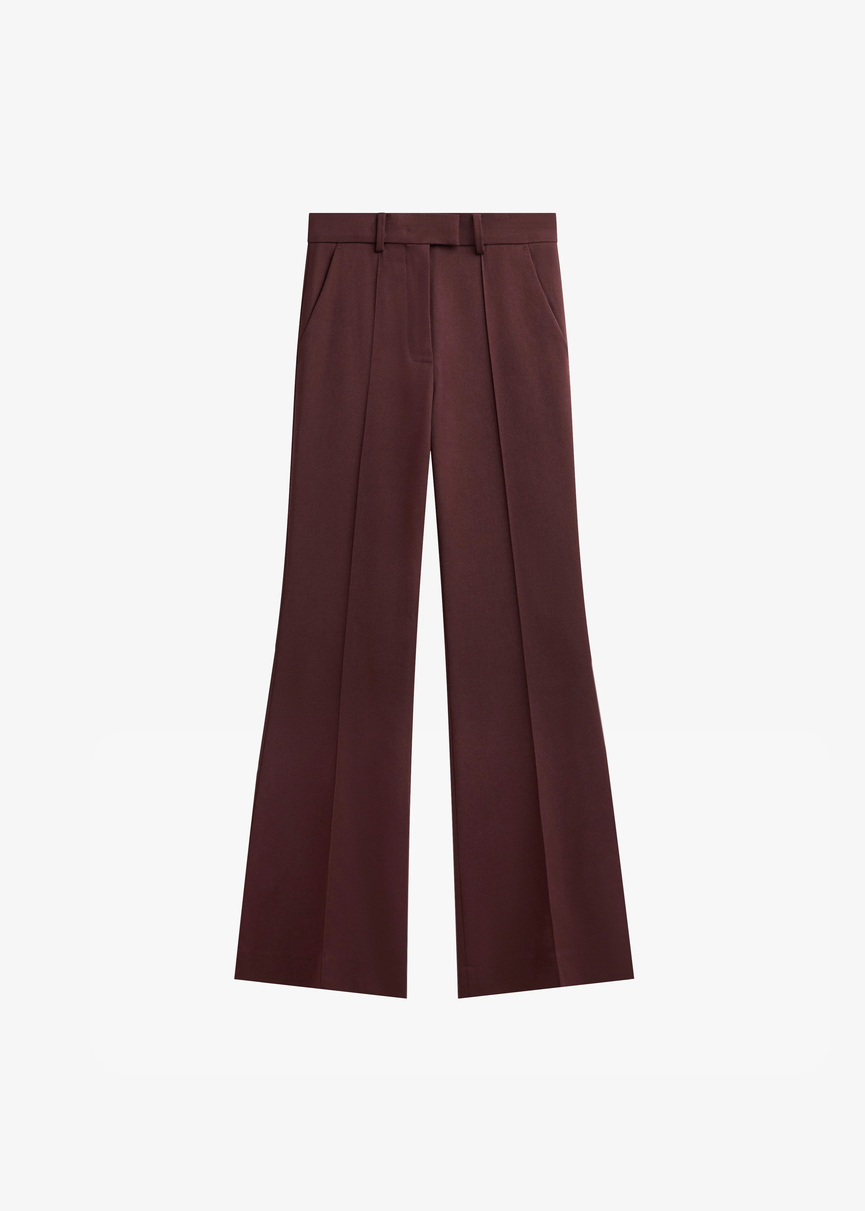 Kvale Pintuck Flared Trousers - Burgundy - Image 7