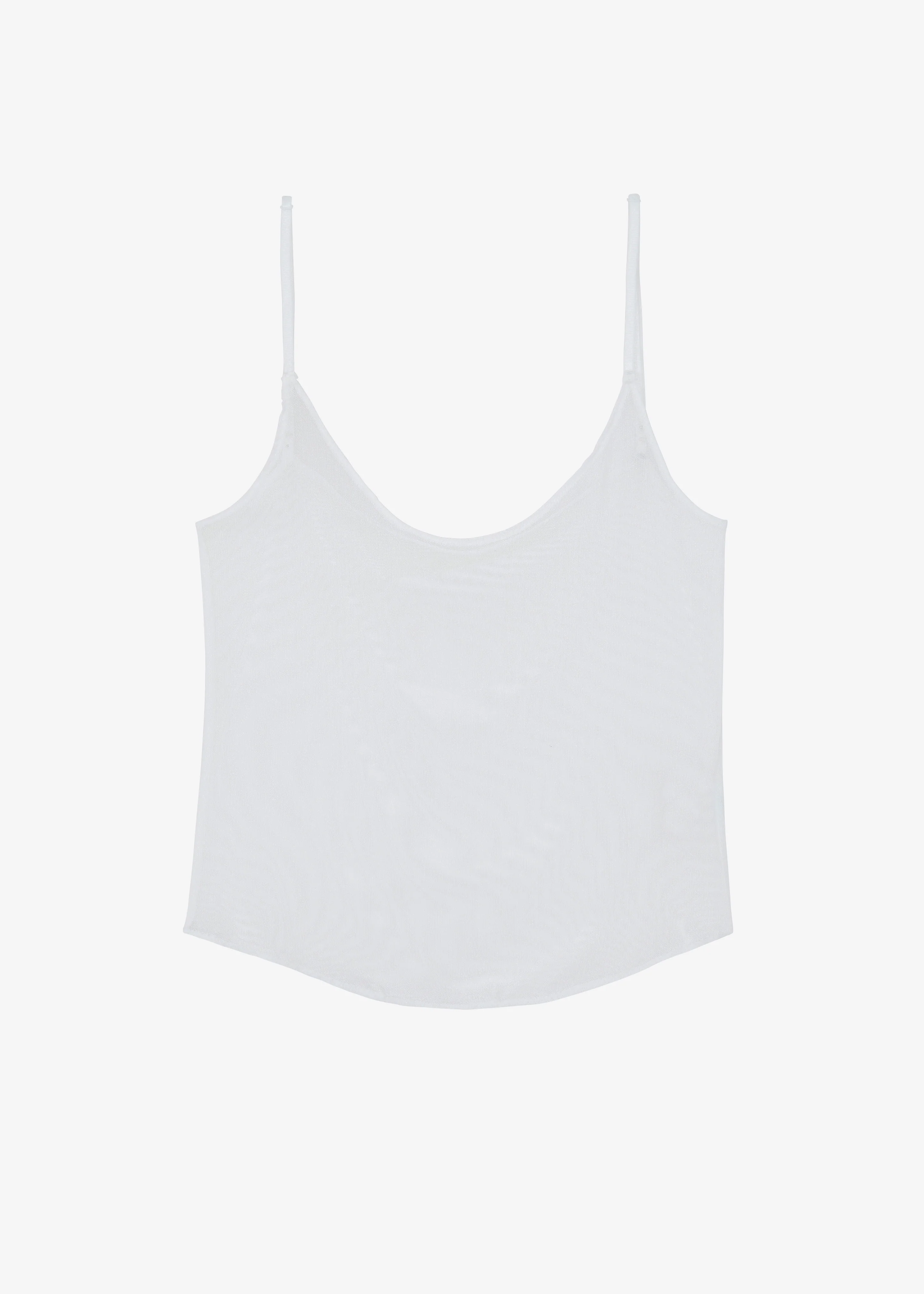 Kyla Sheer Tank Top - White - Image 7